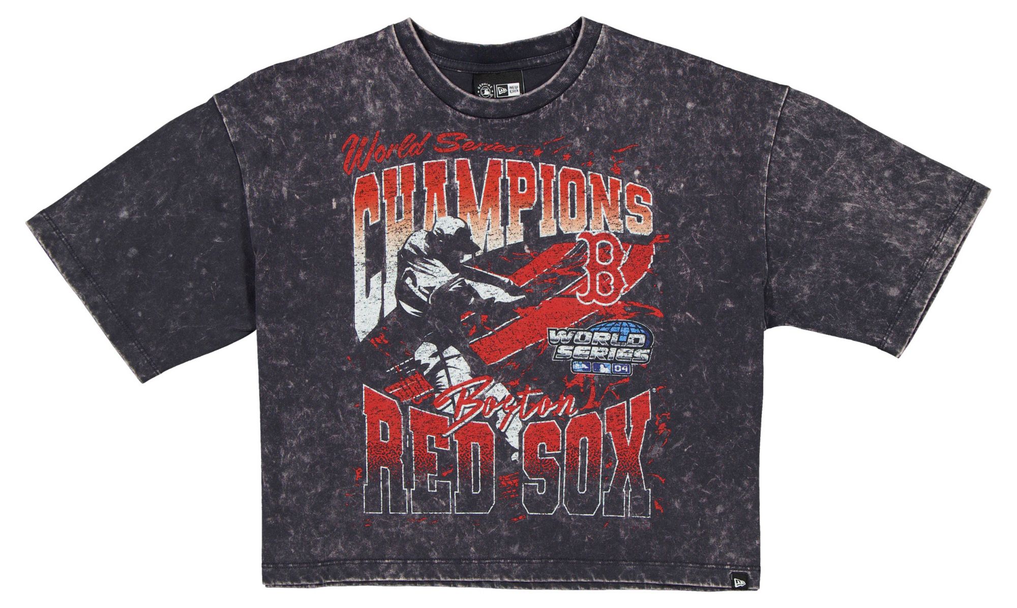 New Era Women's Boston Red Sox Navy Tubular Injection Crop Top