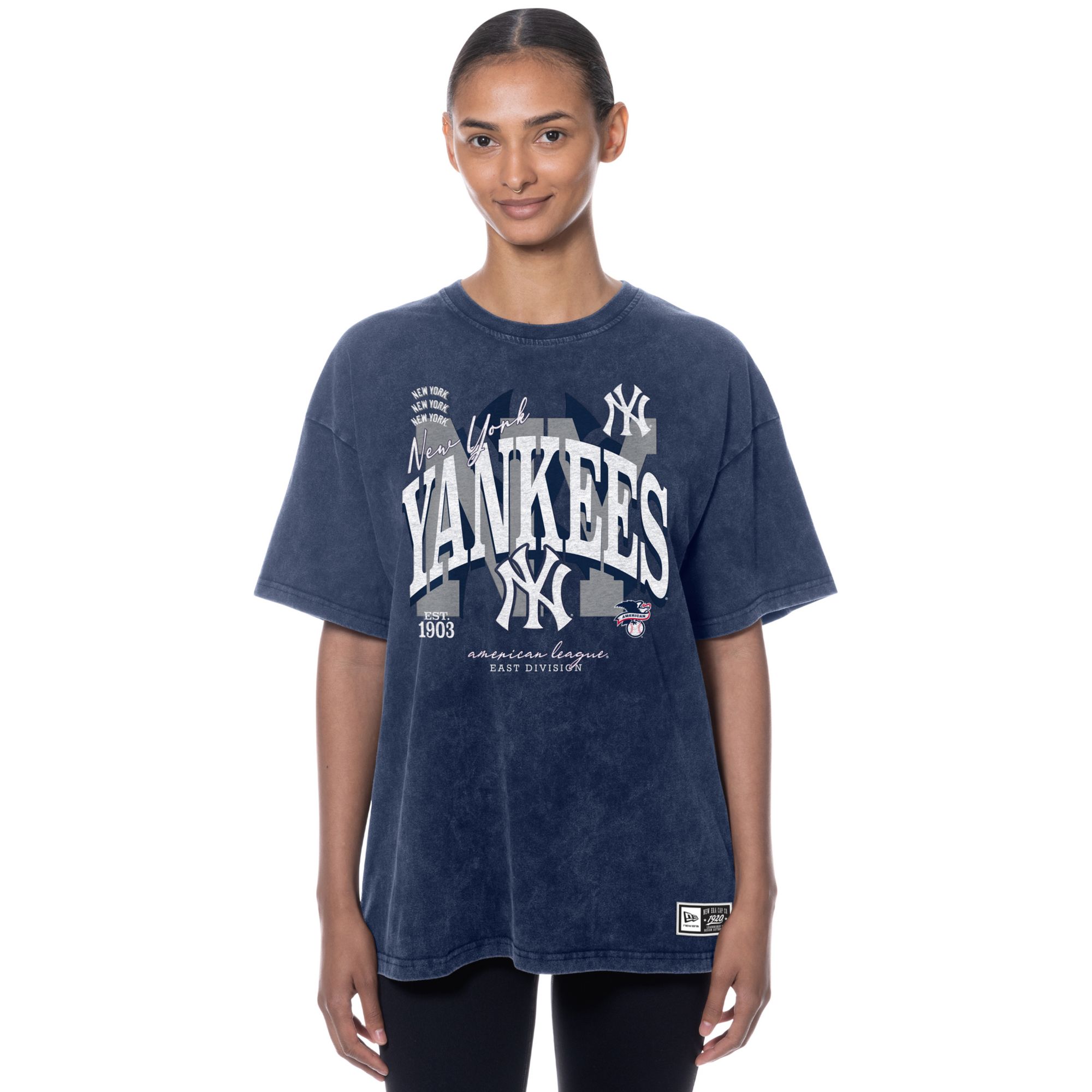 New Era Women's New York Yankees Navy Throwback Enzyme T-Shirt