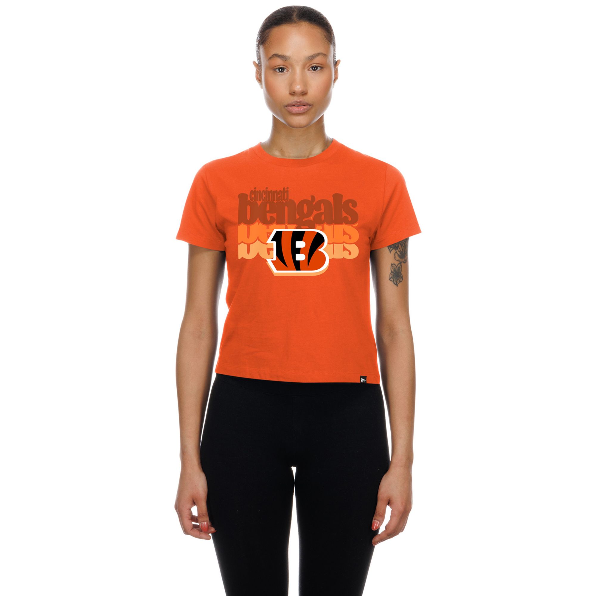New Era Women's Cincinnati Bengals Orange Fan Shrunken T-Shirt