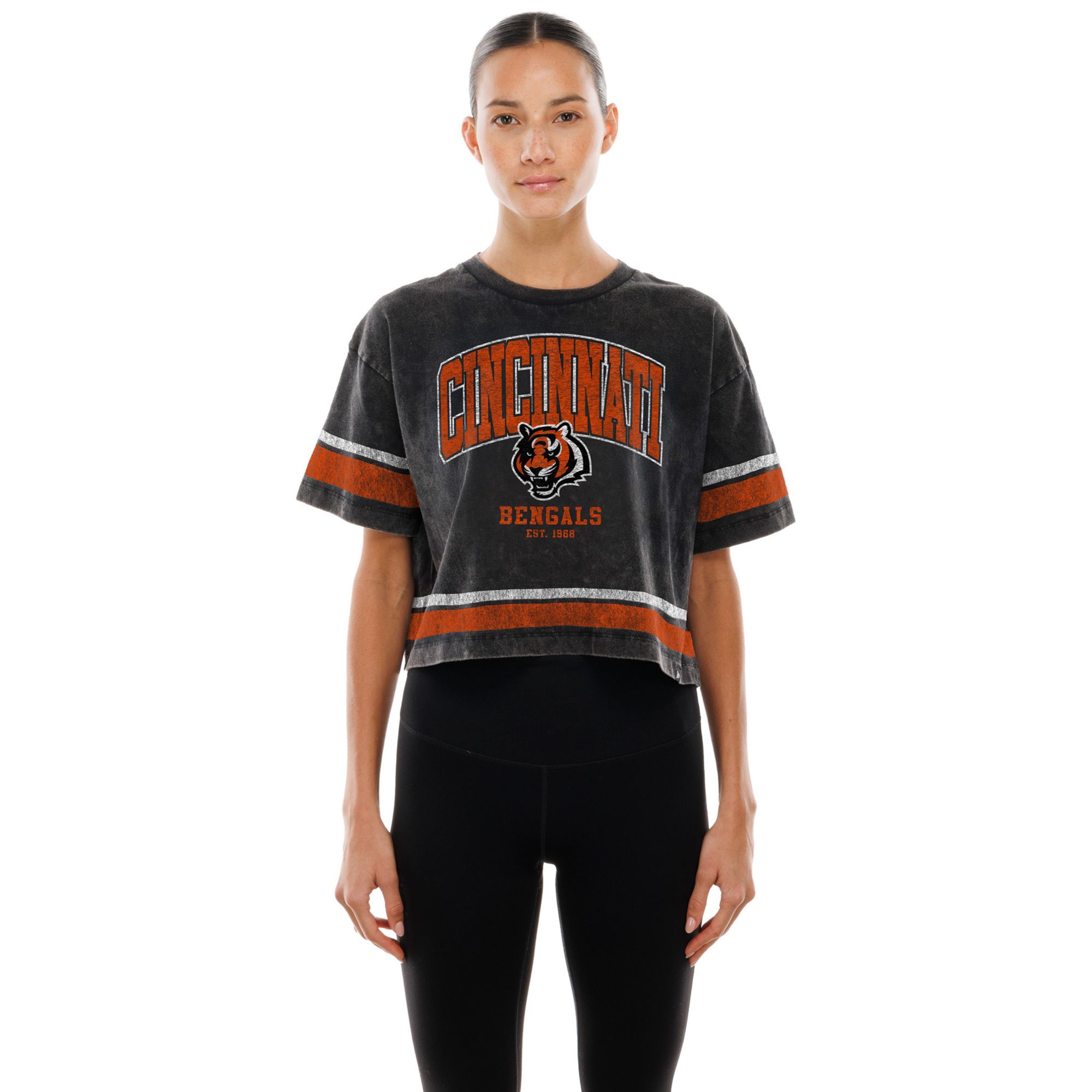 New Era Women's Cincinnati Bengals Black Sport Boxy T-Shirt