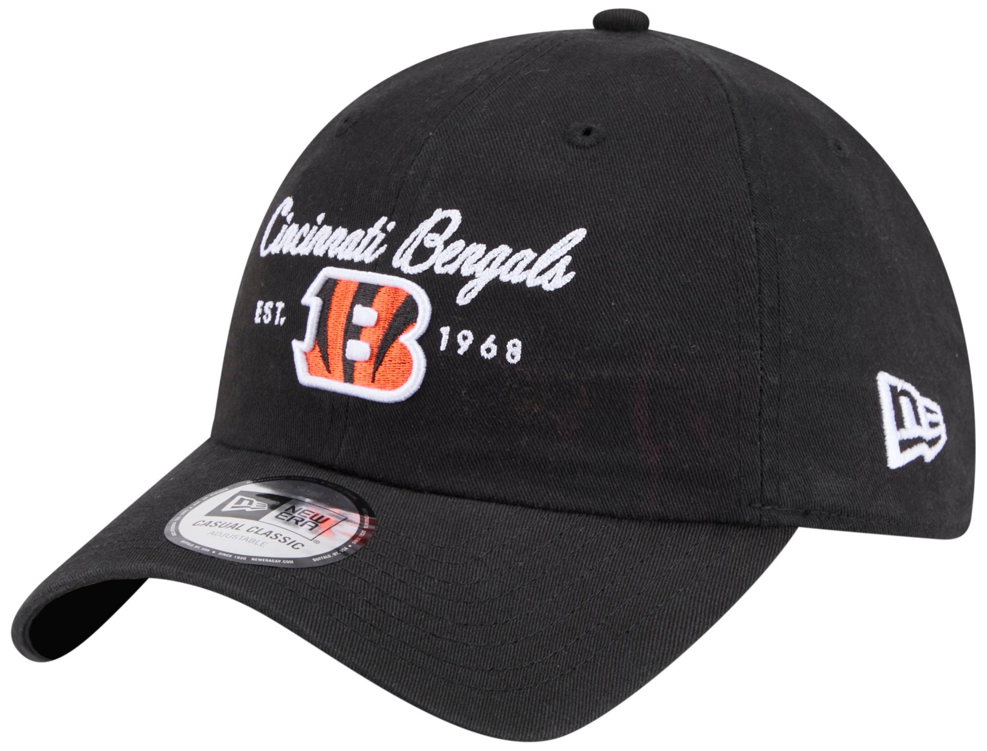 New Era Women's Cincinnati Bengals Black Script Casual Classic Adjustable Hat