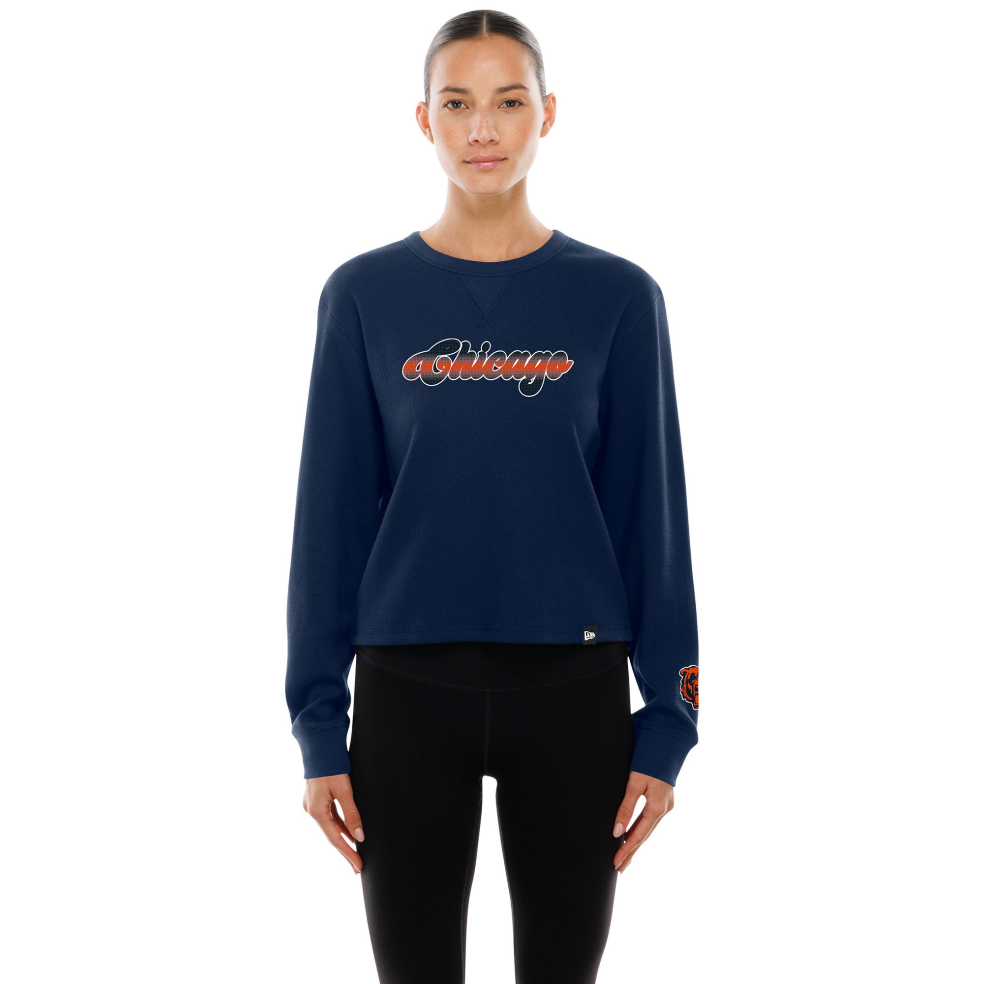 New Era Women's Chicago Bears Navy Thermal Long Sleeve Shirt