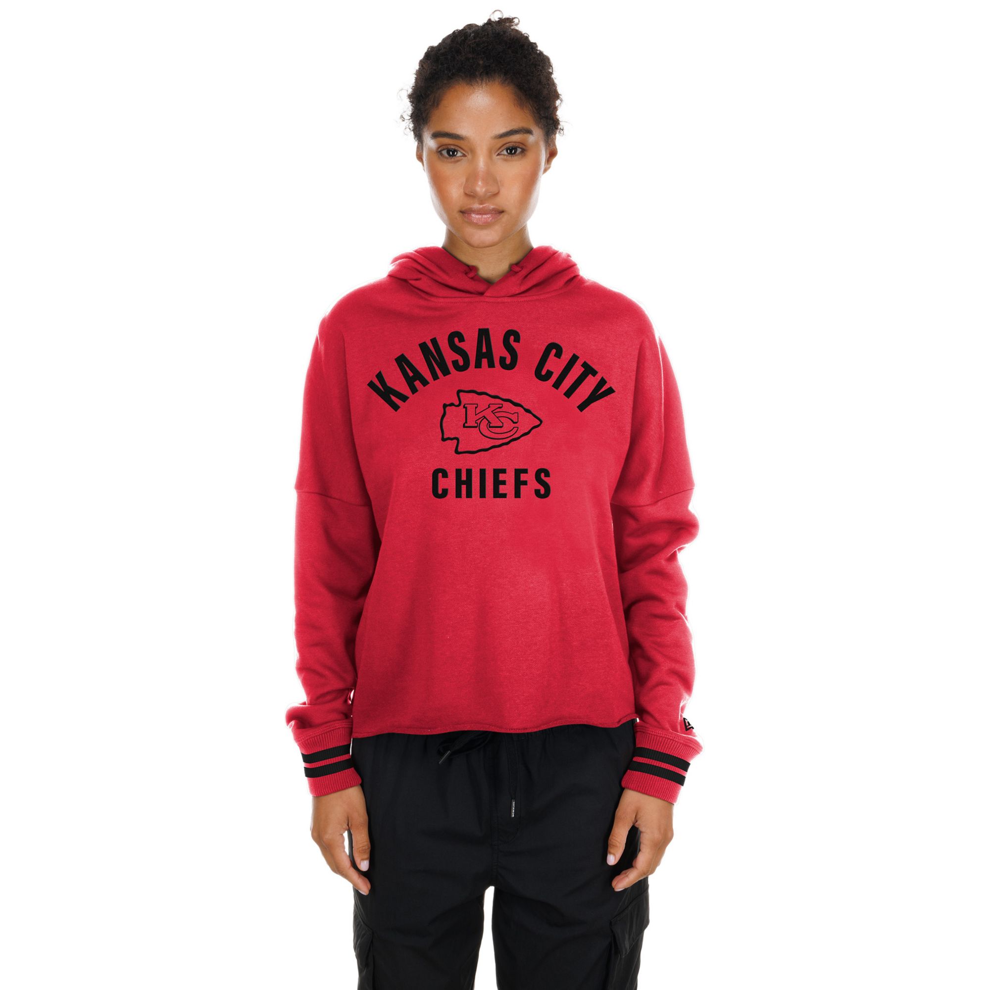 New Era Women's Kansas City Chiefs Red Flocked Hoodie