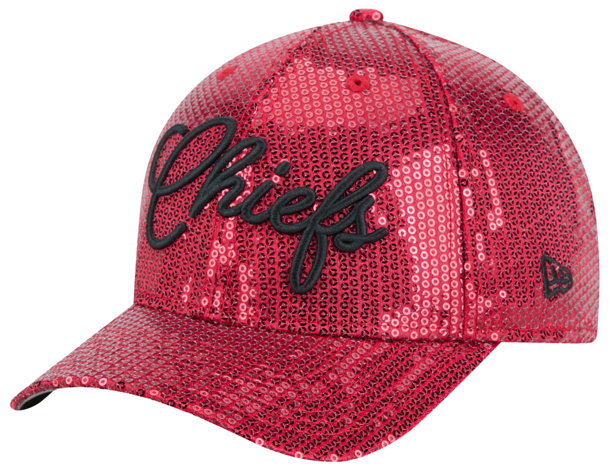 New Era Women's Kansas City Chiefs Red Sequin Script 9Forty Adjustable Hat