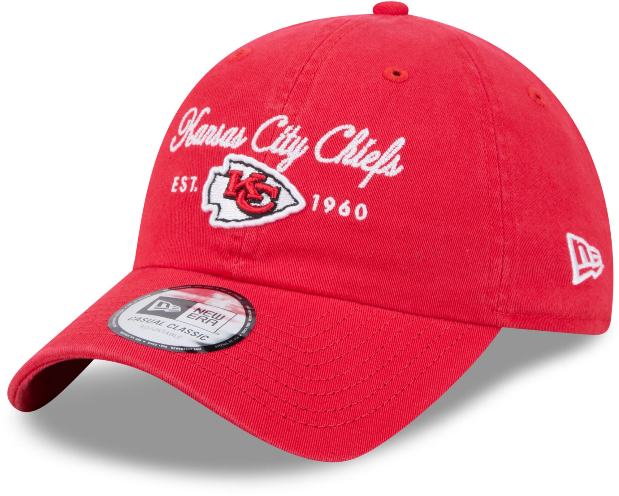 New Era Women's Kansas City Chiefs Red Script Casual Classic Adjustable Hat