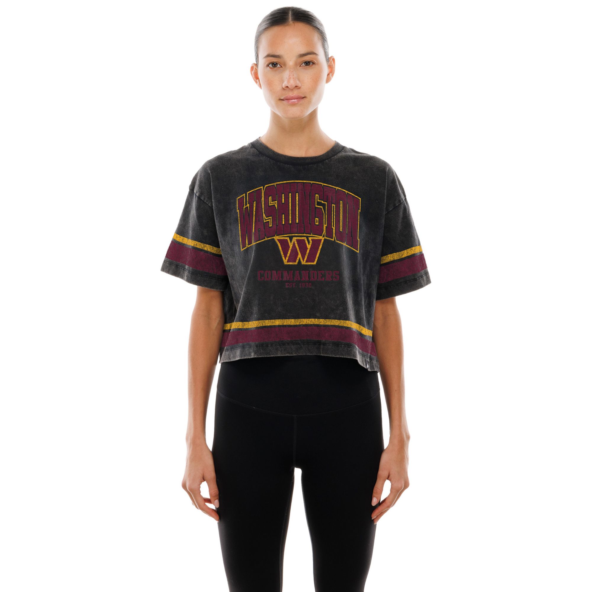 New Era Women's Washington Commanders Black Sport Boxy T-Shirt