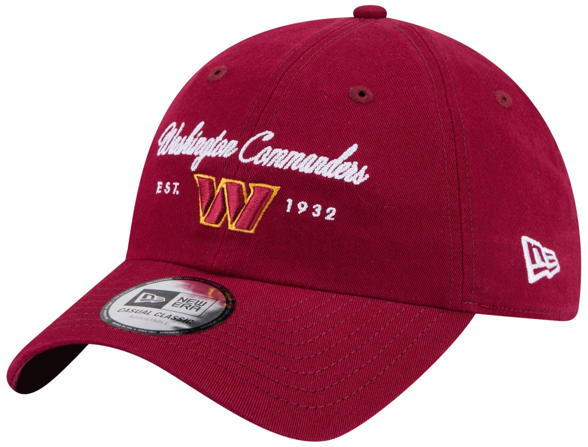 New Era Women's Washington Commanders Red Script Casual Classic Adjustable Hat