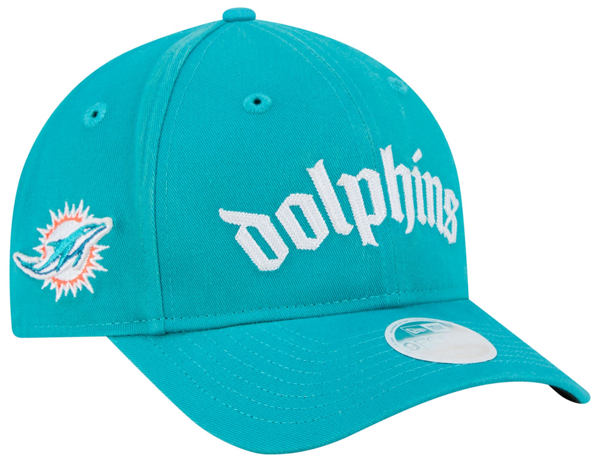 New Era Women's Miami Dolphins Turquoise Gothic 9Forty Adjustable Hat