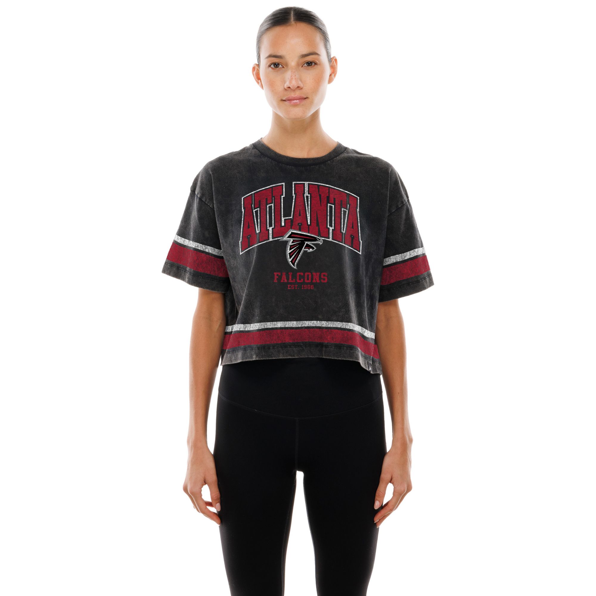 New Era Women's Atlanta Falcons Black Sport Boxy T-Shirt