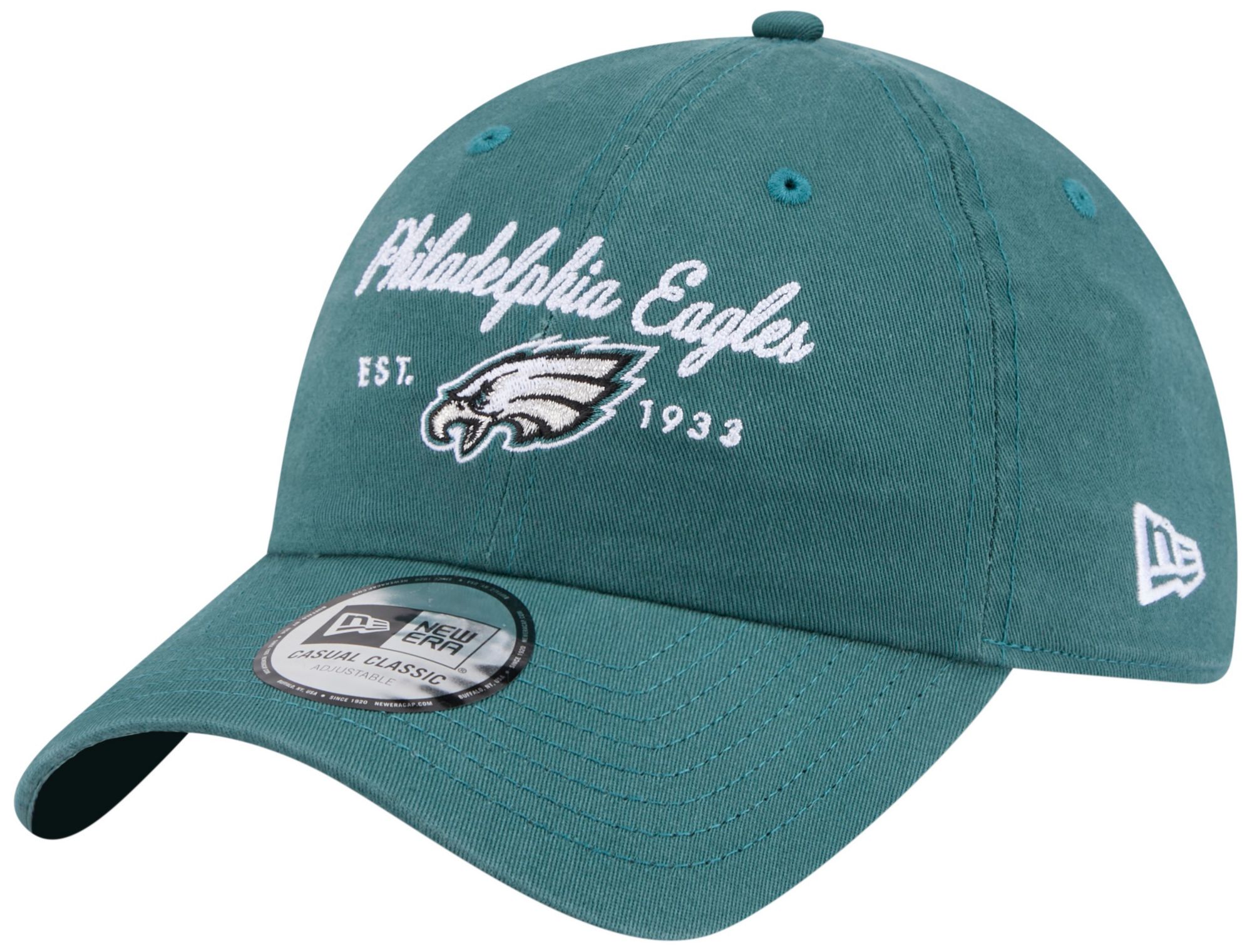New Era Women's Philadelphia Eagles Dark Green Script Casual Classic Adjustable Hat