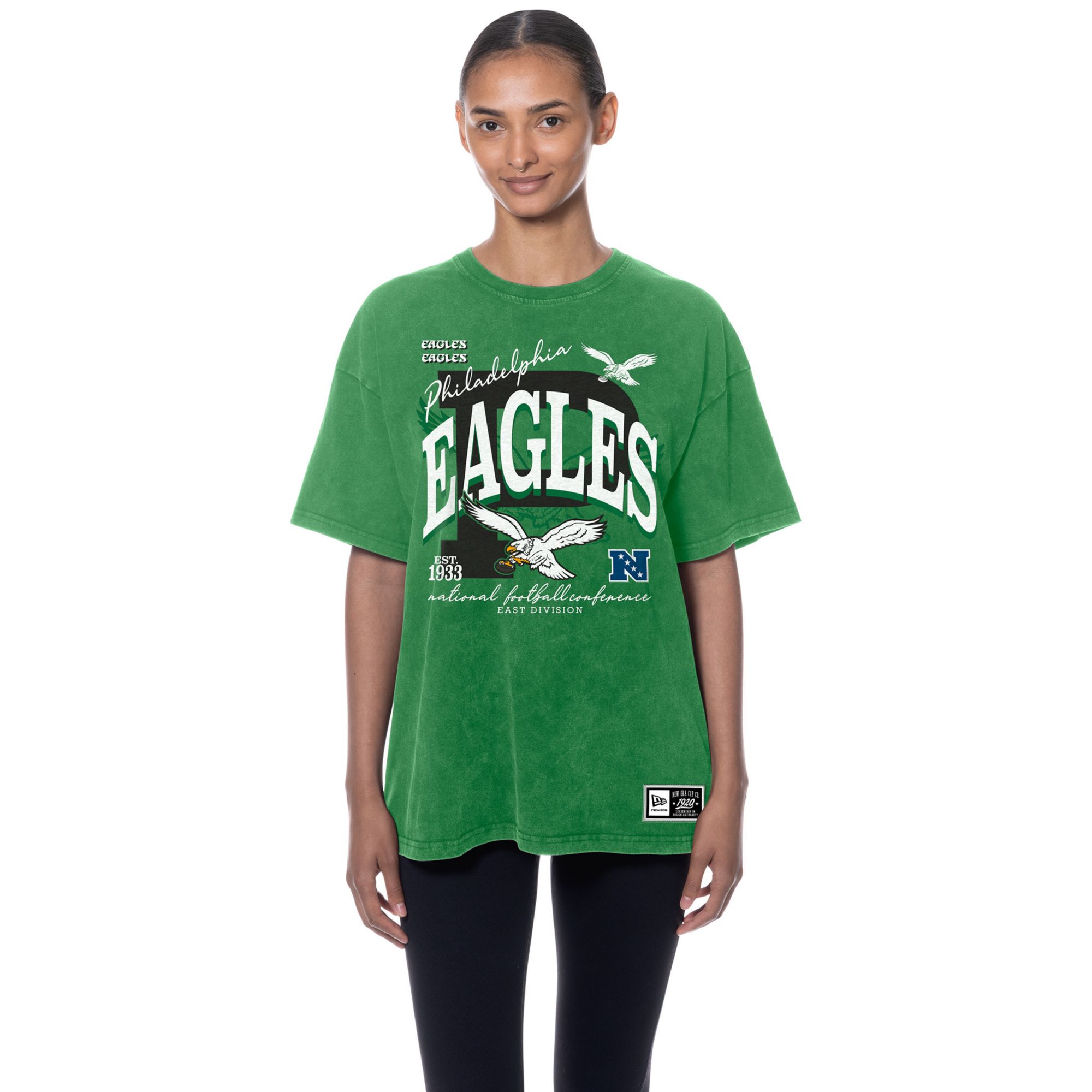 New Era Women's Philadelphia Eagles Oversized Mineral Washed T-Shirt