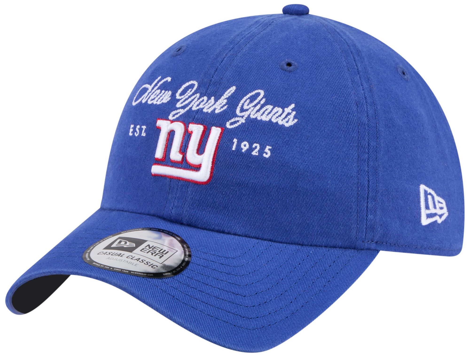 New Era Women's New York Giants Blue Script Casual Classic Adjustable Hat