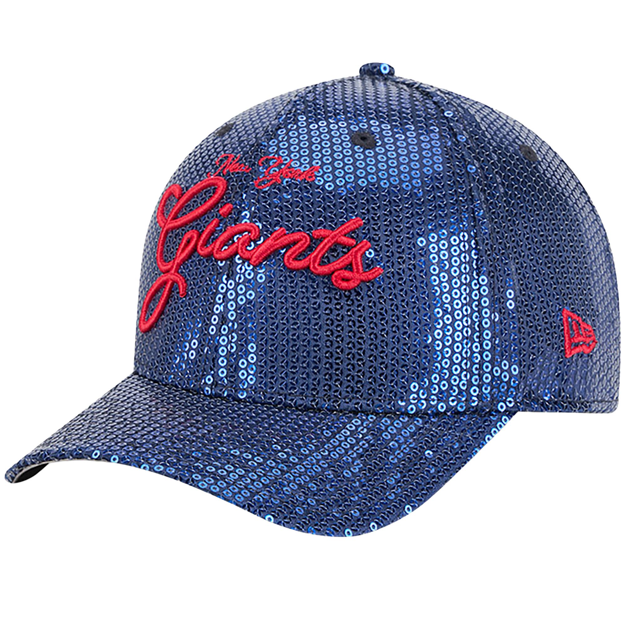 New Era Women's New York Giants Blue Sequin Script 9Forty Adjustable Hat