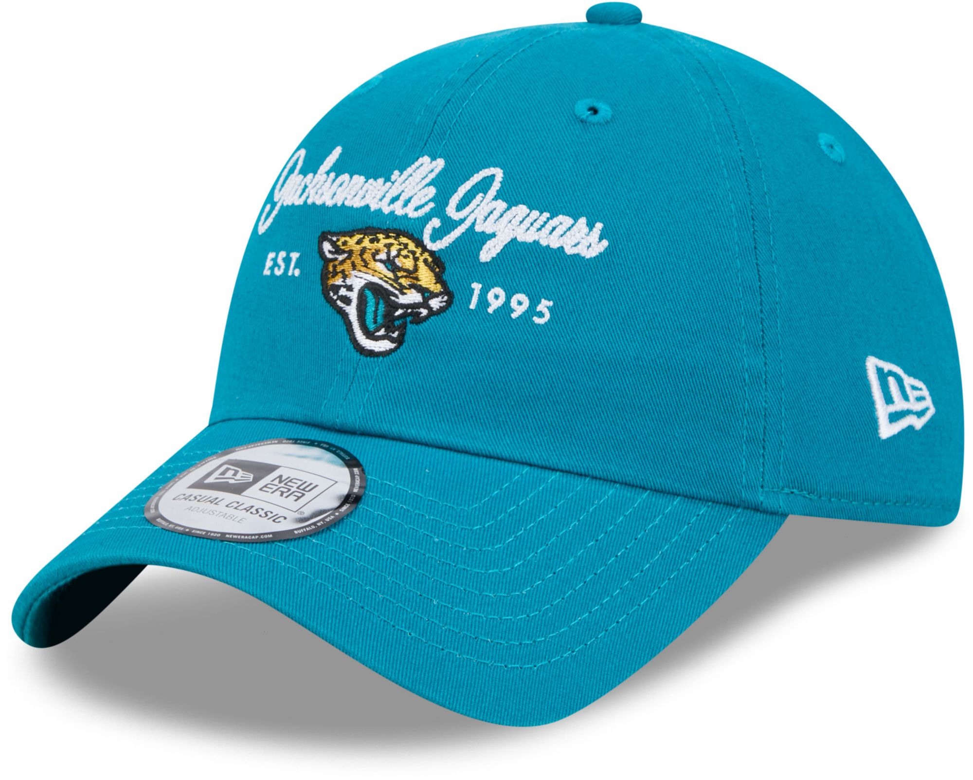 New Era Women's Jacksonville Jaguars Turquoise Script Casual Classic Adjustable Hat