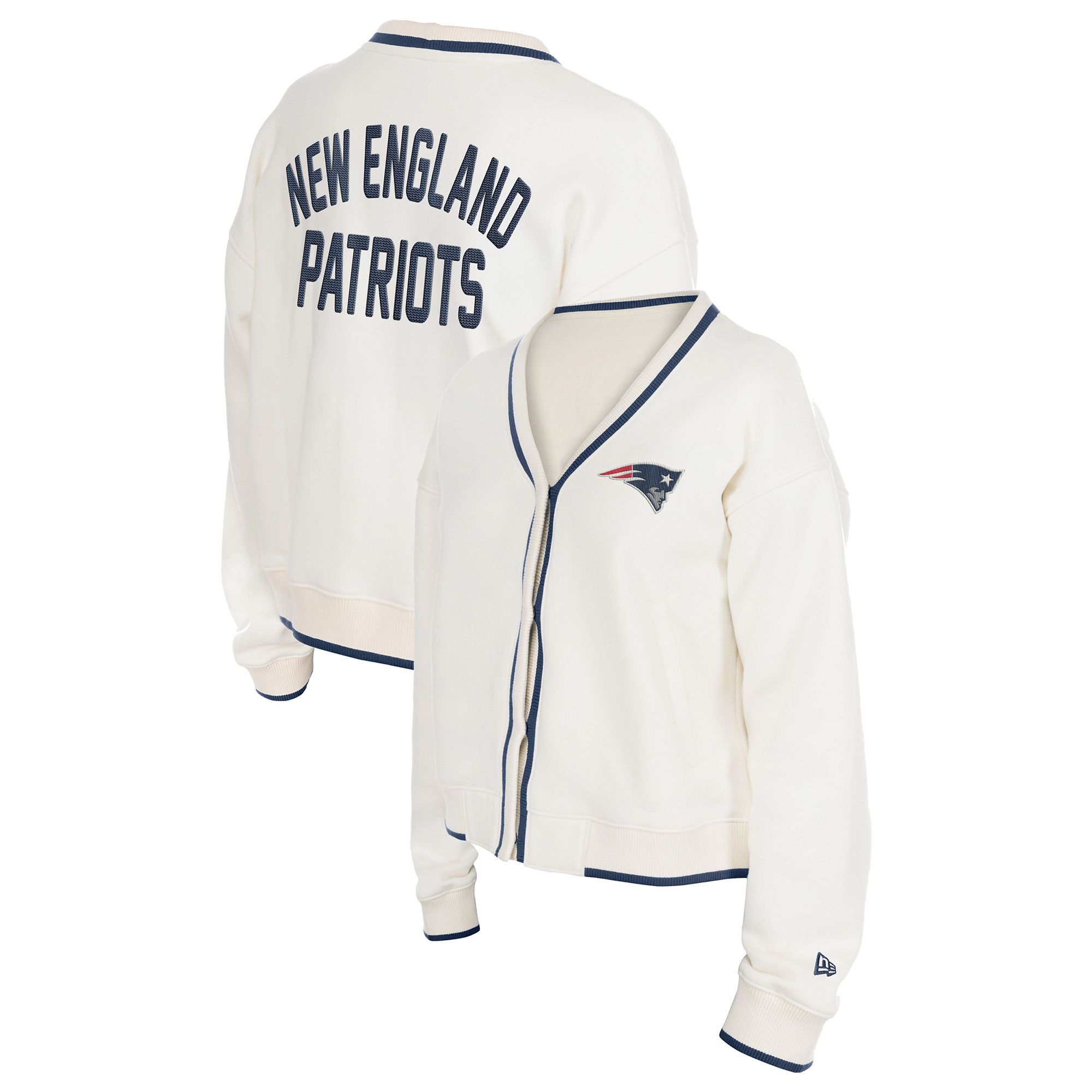 New Era Women's New England Patriots Beige Classic Cardigan