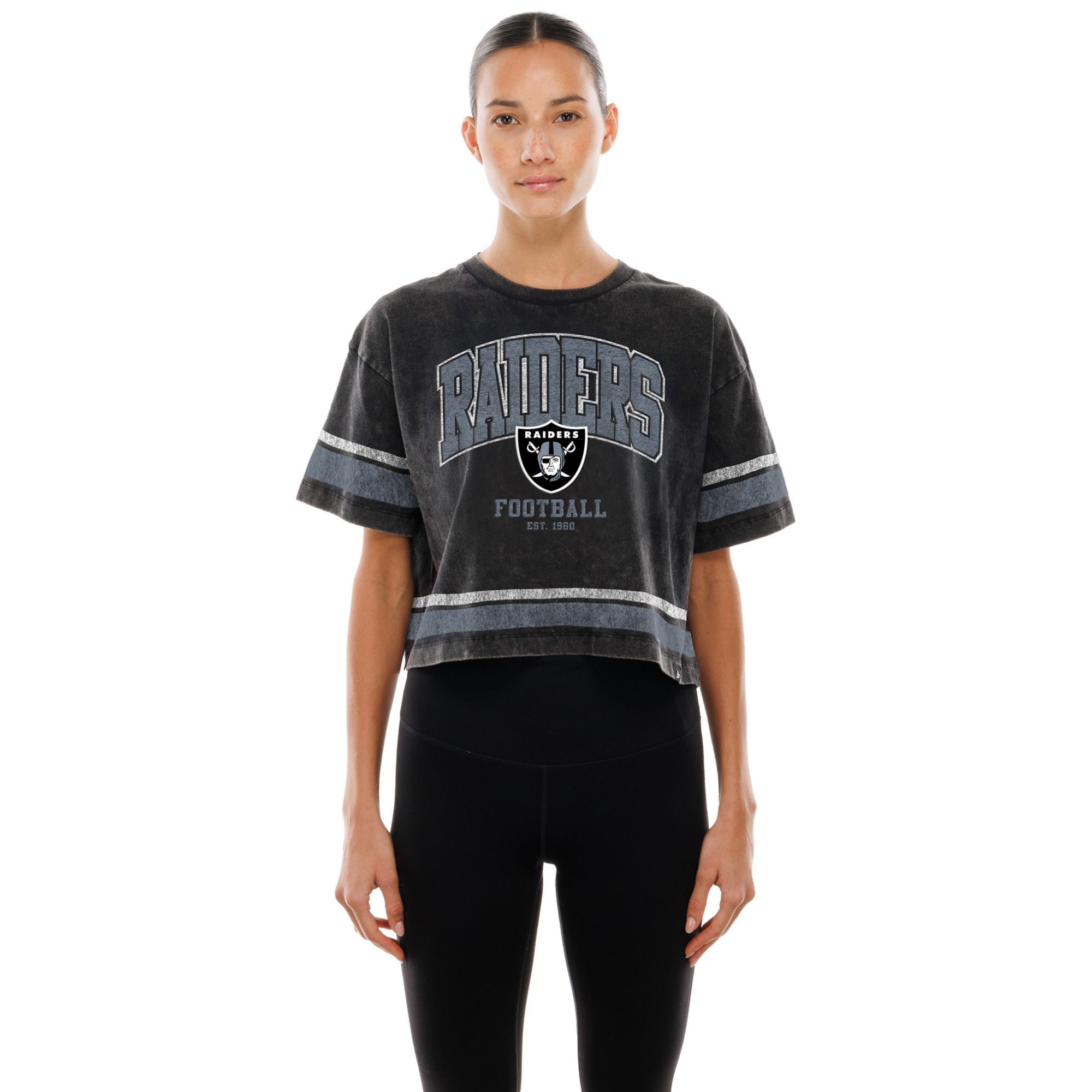 New Era Women's Las Vegas Raiders Black Sport Boxy T-Shirt