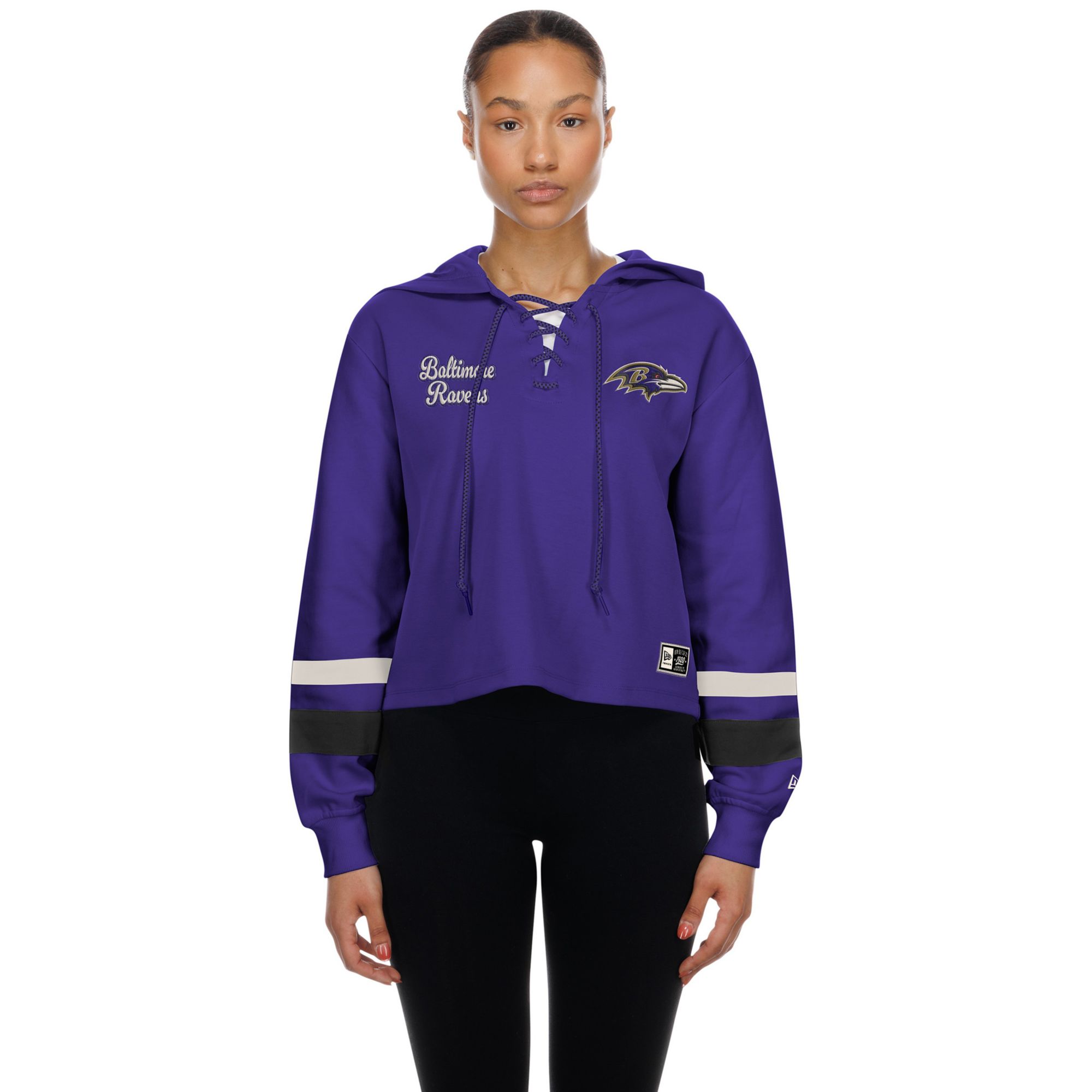 New Era Women's Baltimore Ravens Purple Lace Up Hoodie