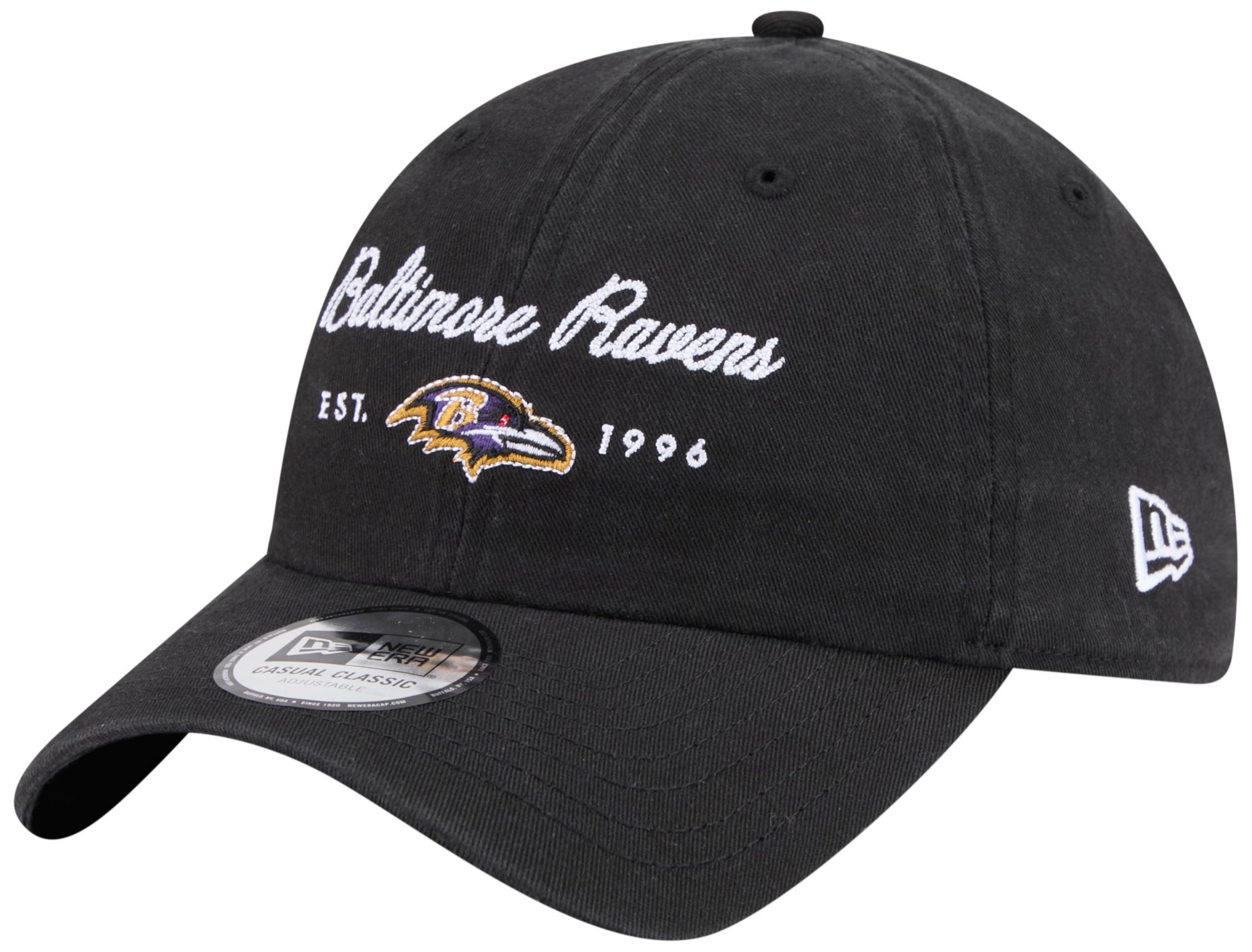 New Era Women's Baltimore Ravens Black Script Casual Classic Adjustable Hat