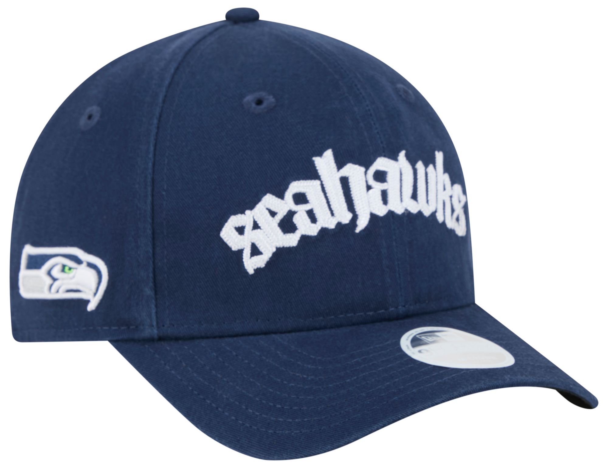 New Era Women's Seattle Seahawks Dark Blue Gothic 9Forty Adjustable Hat