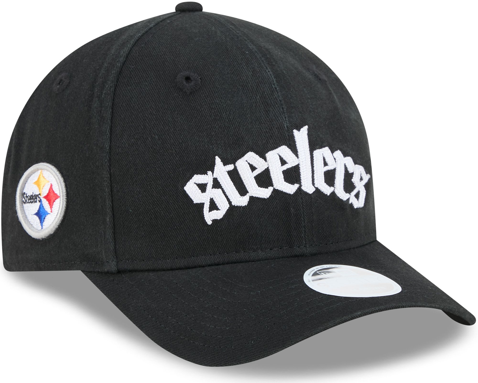 New Era Women's Pittsburgh Steelers Black Gothic 9Forty Adjustable Hat