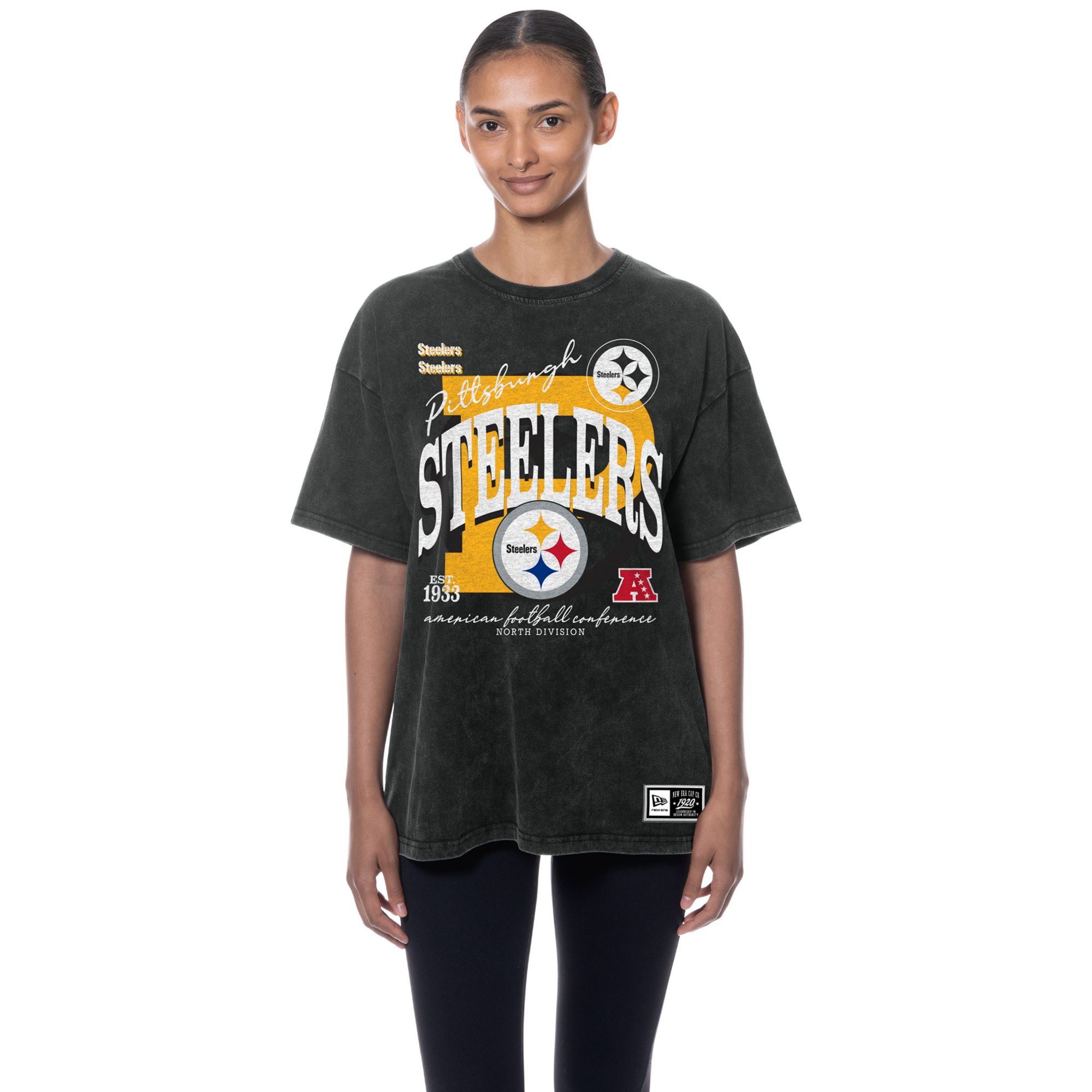 New Era Women's Pittsburgh Steelers Black T-Shirt