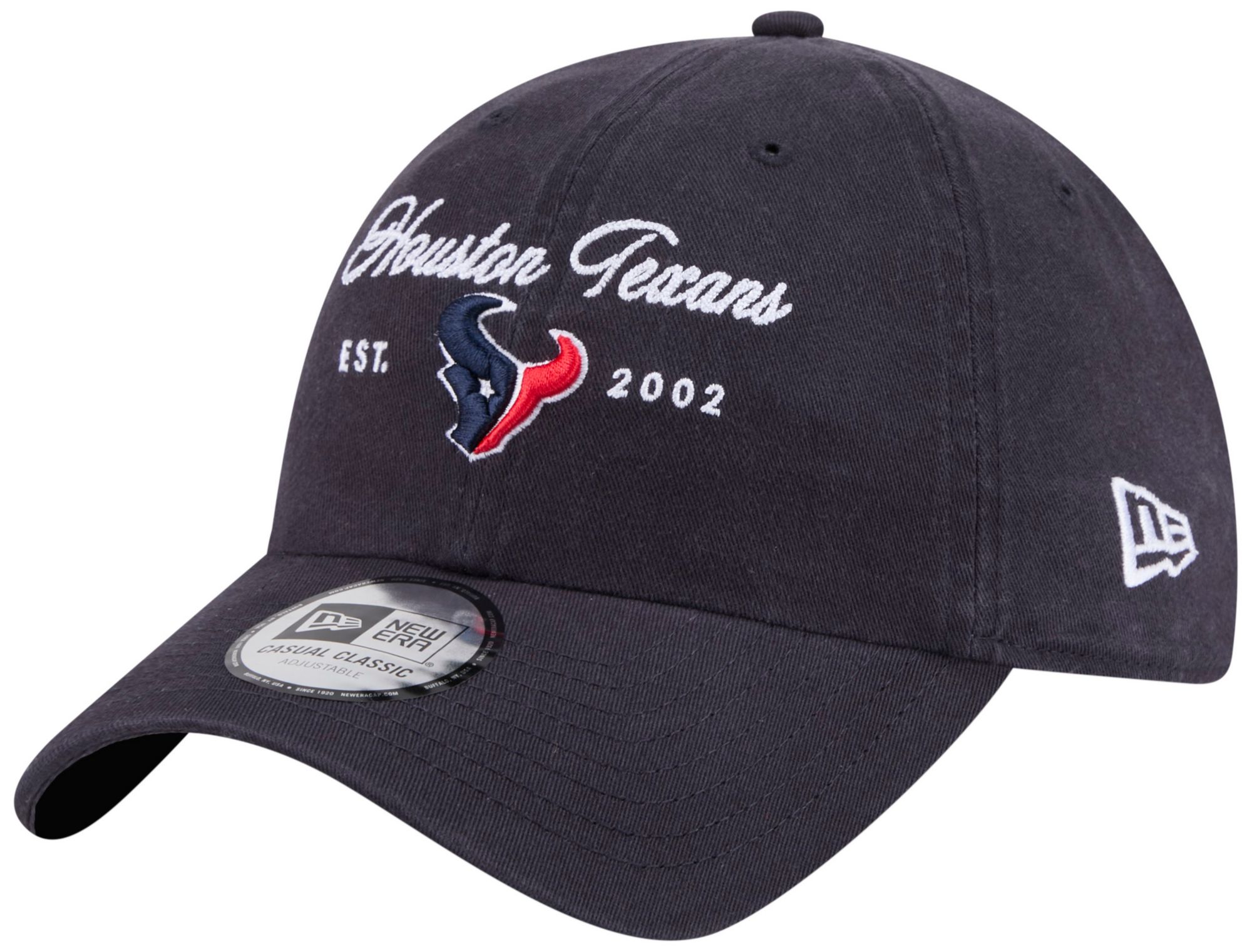 New Era Women's Houston Texans Navy Script Casual Classic Adjustable Hat
