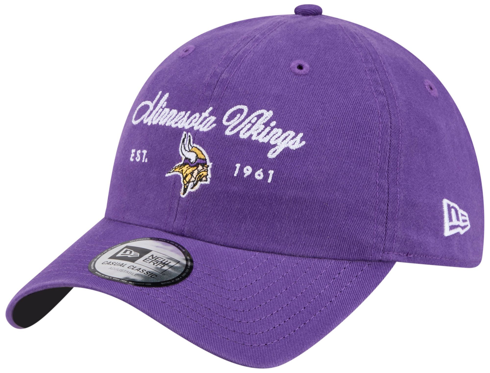 New Era Women's Minnesota Vikings Purple Script Casual Classic Adjustable Hat