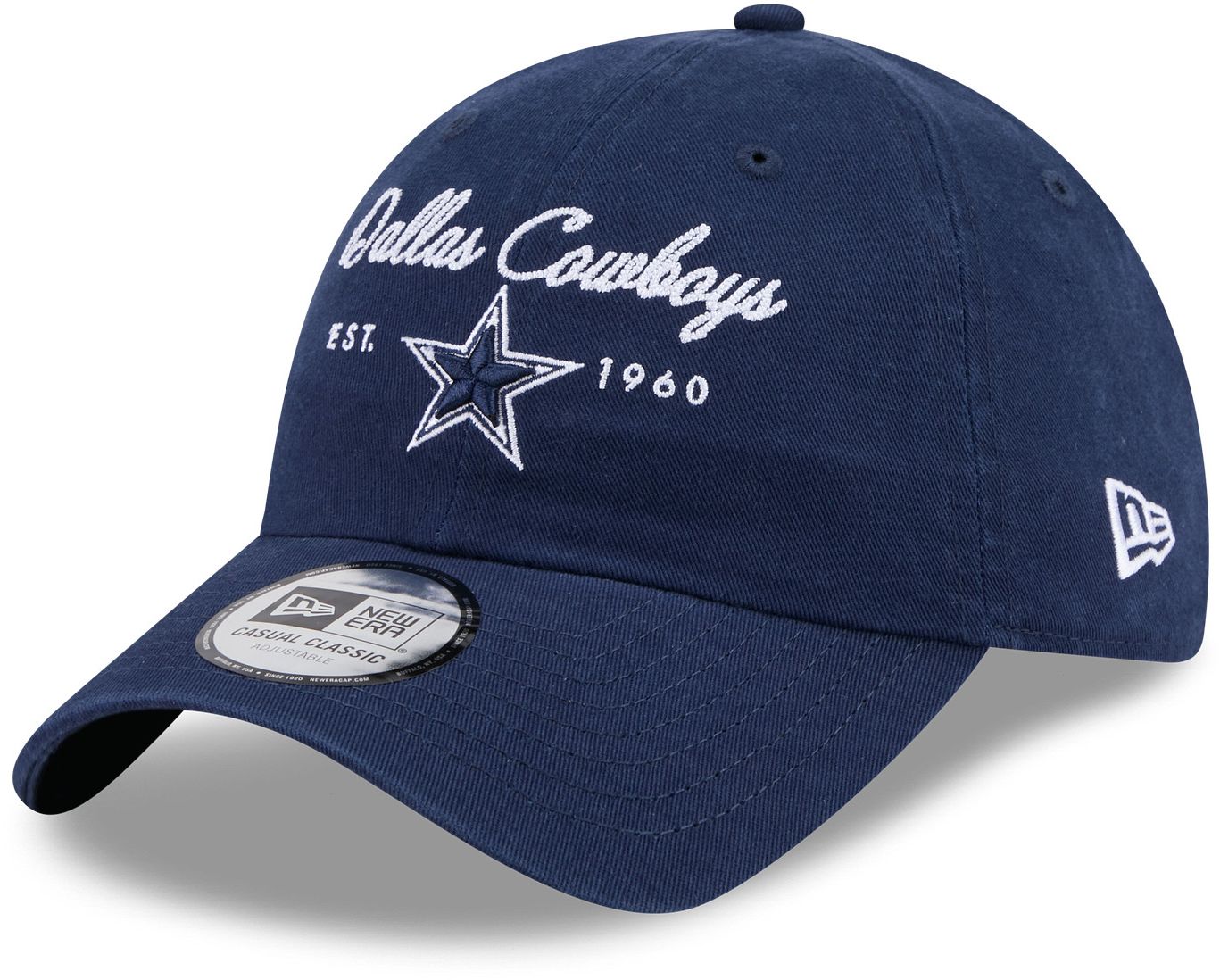 New Era Women's Dallas Cowboys Navy Script Core Classic Adjustable Hat