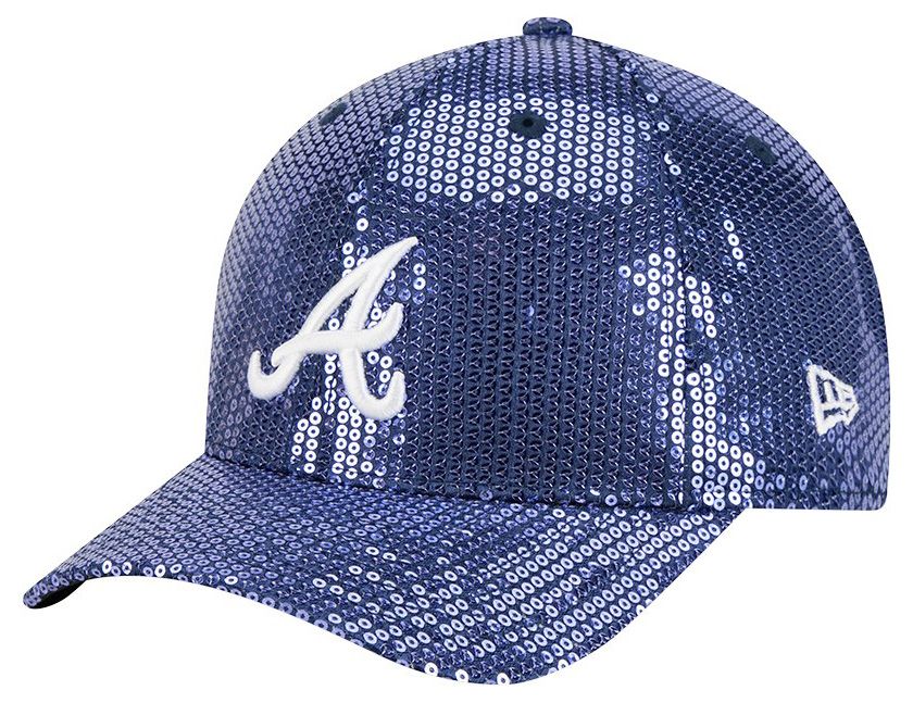 New Era Women's Atlanta Braves Navy Sequin 9Forty Adjustable Hat
