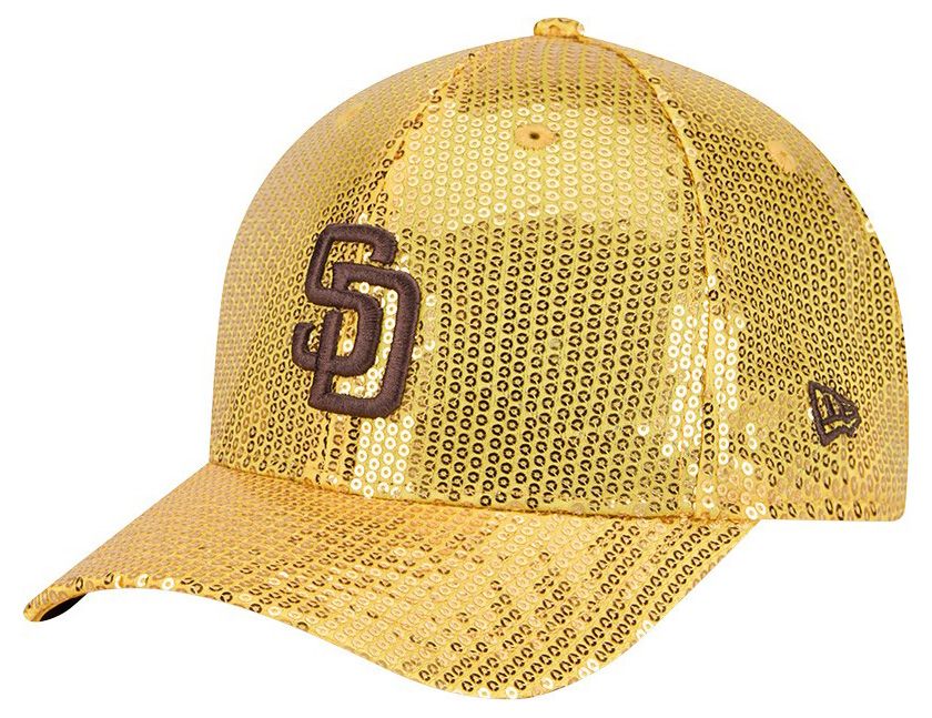 New Era Women's San Diego Padres Yellow Sequin 9Forty Adjustable Hat