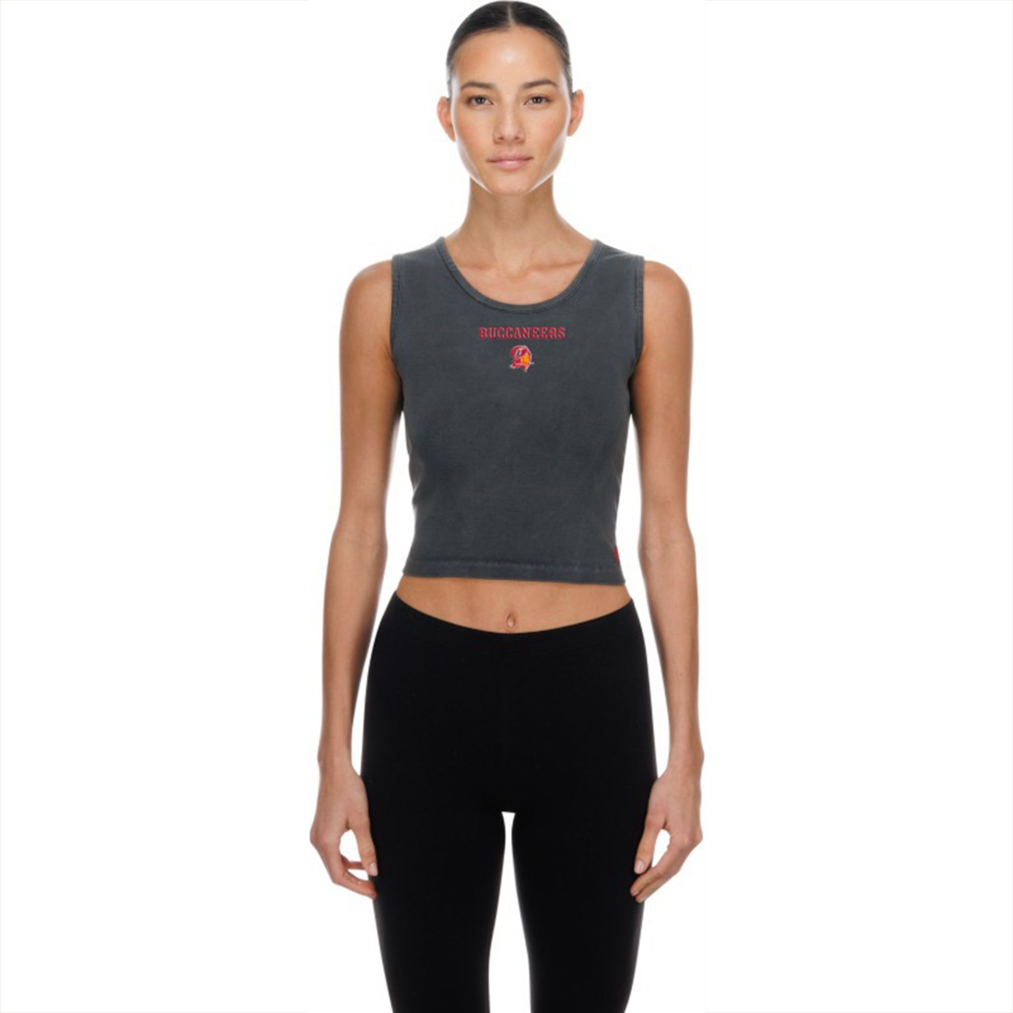New Era Women's Tampa Bay Buccaneers Grey Glitter Tank Top