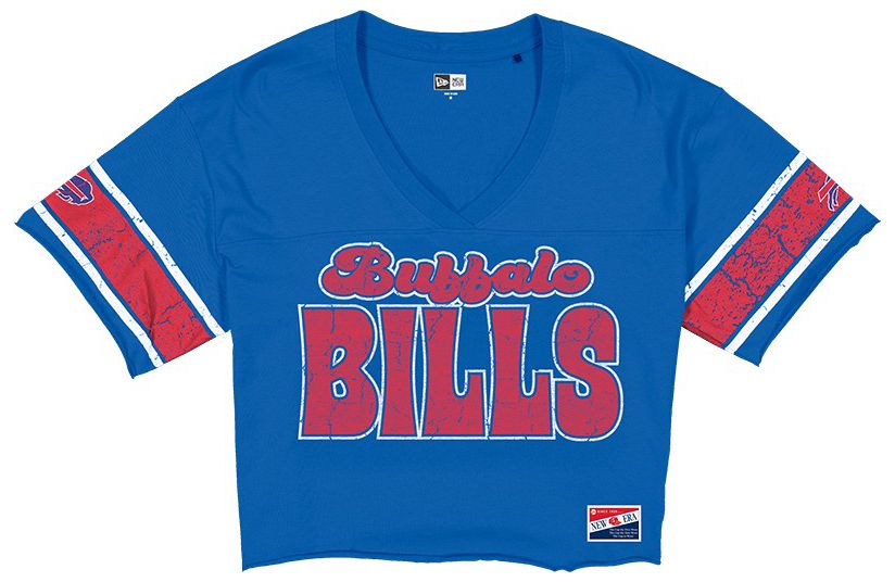 New Era Women's Buffalo Bills Blue Bubble Faded T-Shirt