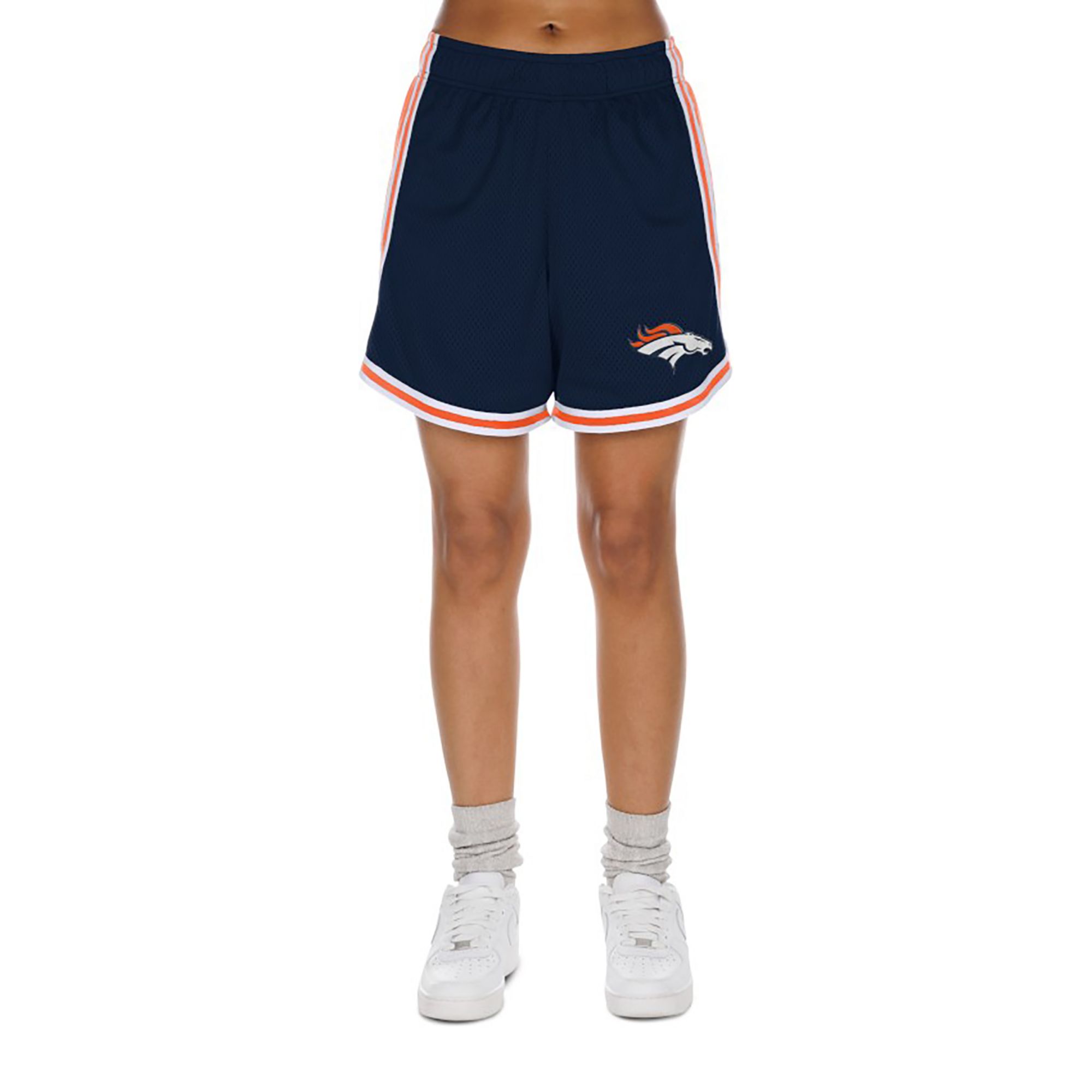 New Era Women's Denver Broncos Navy Mesh Shorts
