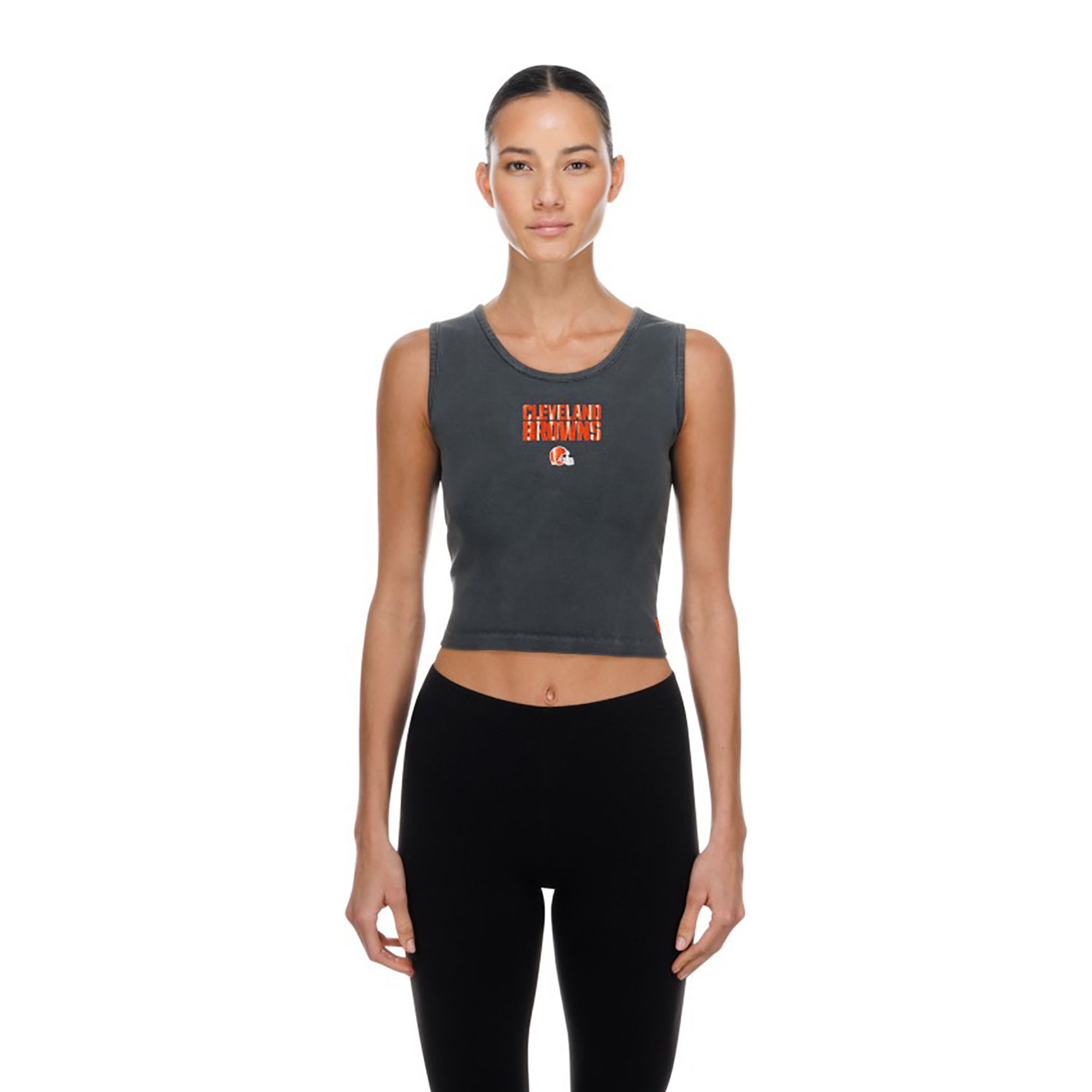 New Era Women's Cleveland Browns Grey Glitter Tank Top