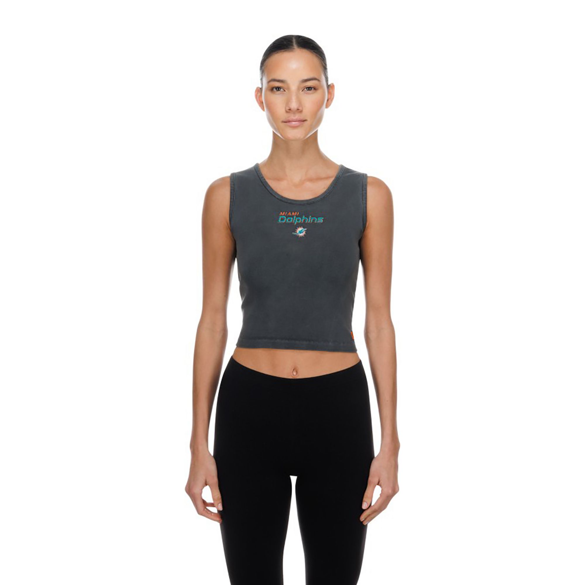 New Era Women's Miami Dolphins Grey Glitter Tank Top