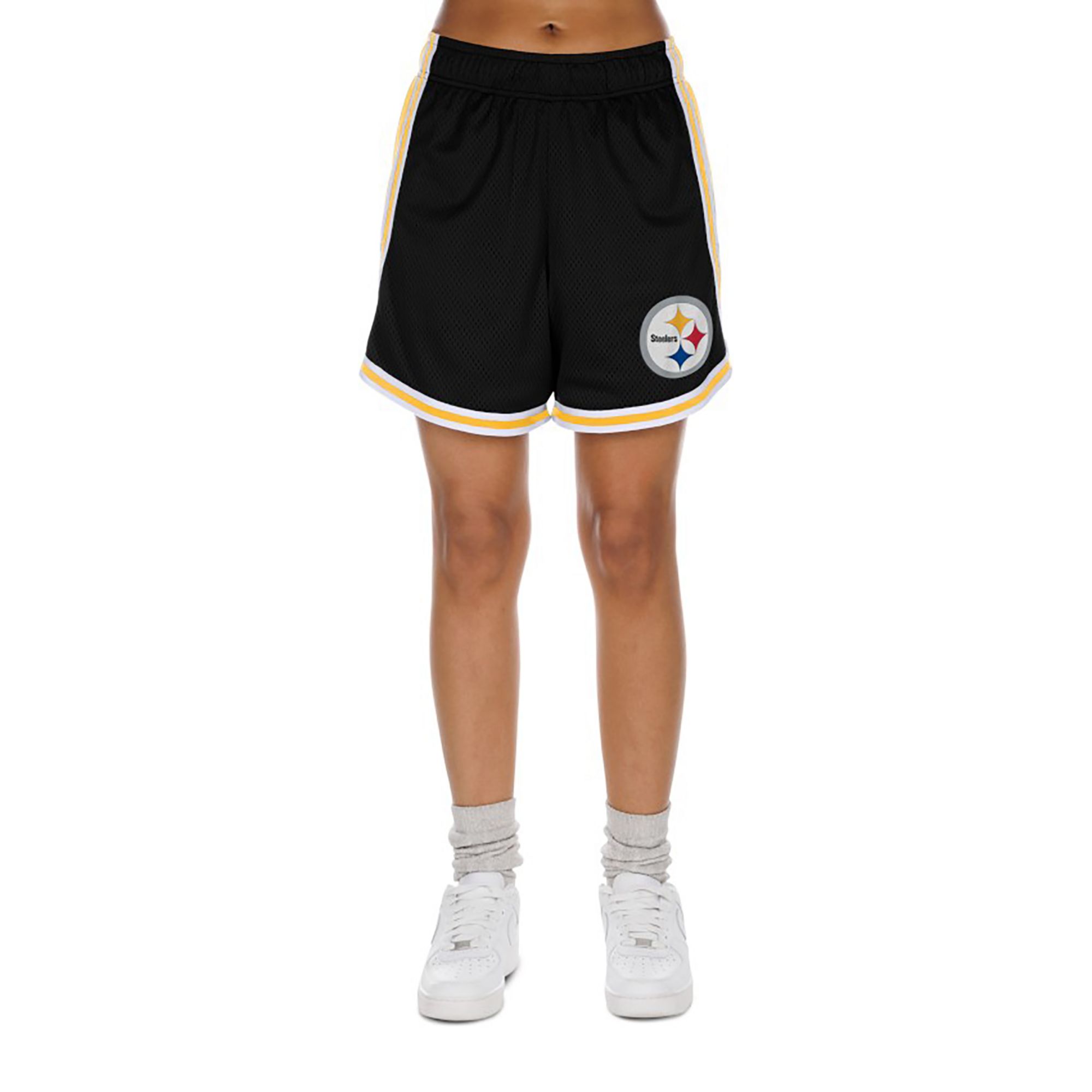 New Era Women's Pittsburgh Steelers Mesh Shorts