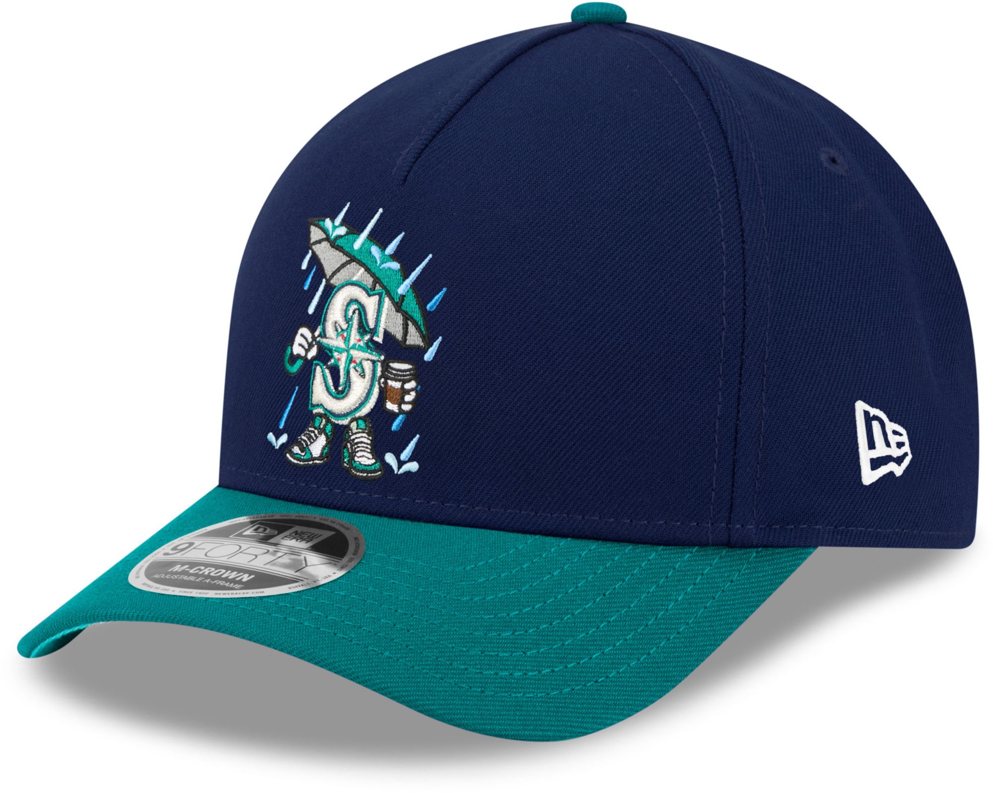 New Era Youth Seattle Mariners Navy Cartoon 9Forty Adjustable Hat