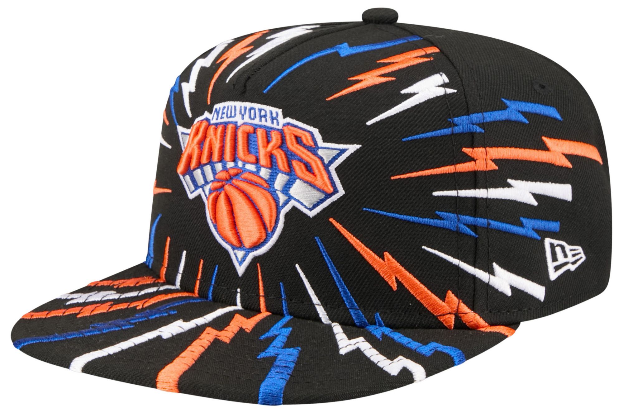 New Era Youth New York Knicks Black 9Fifty A-Frame Adjustable Hat