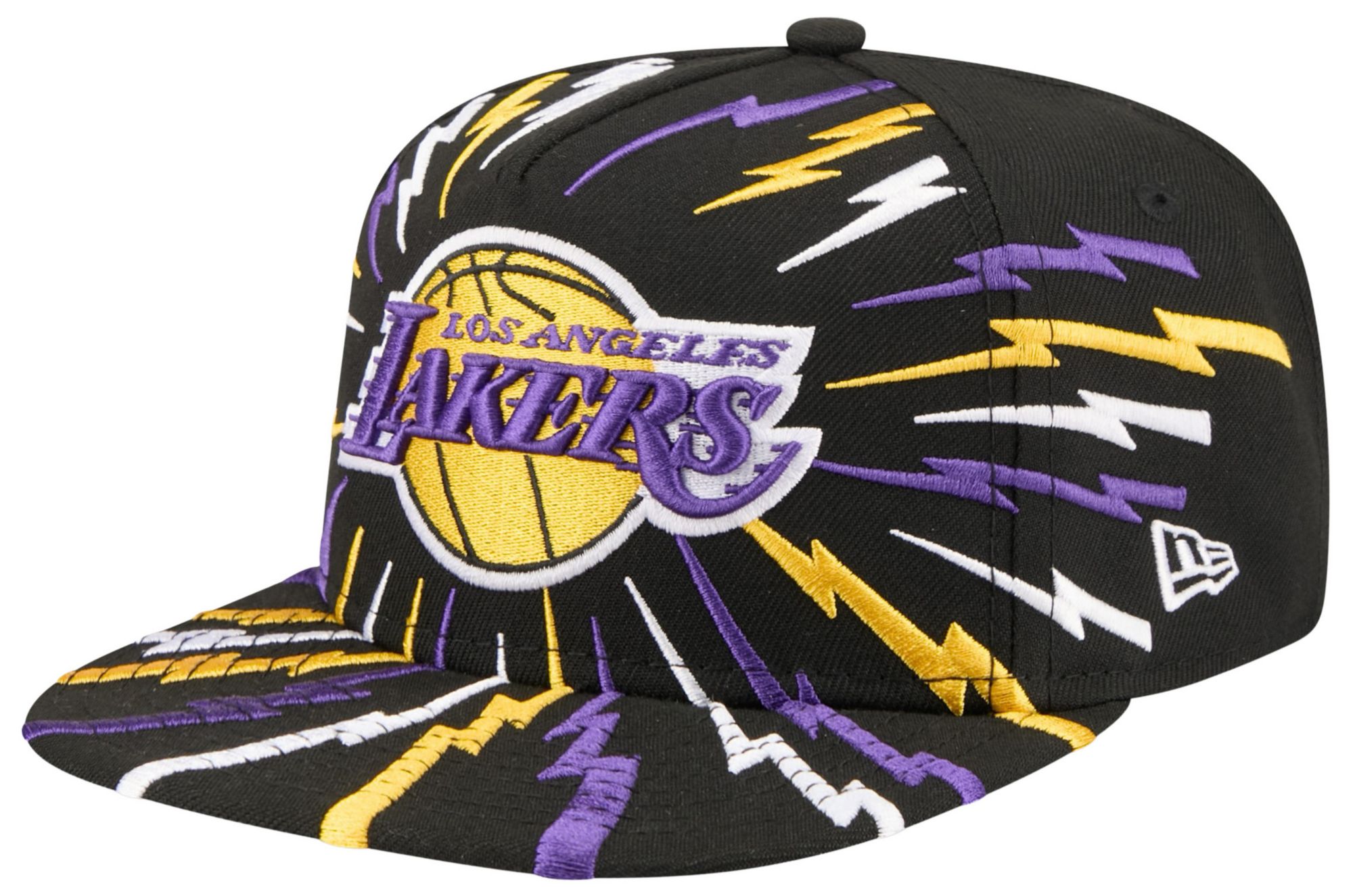 New Era Youth Los Angeles Lakers Black 9Fifty A-Frame Adjustable Hat