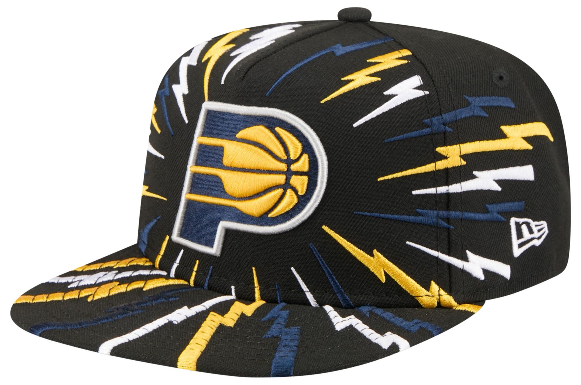 New Era Youth Indiana Pacers Black 9Fifty A-Frame Adjustable Hat