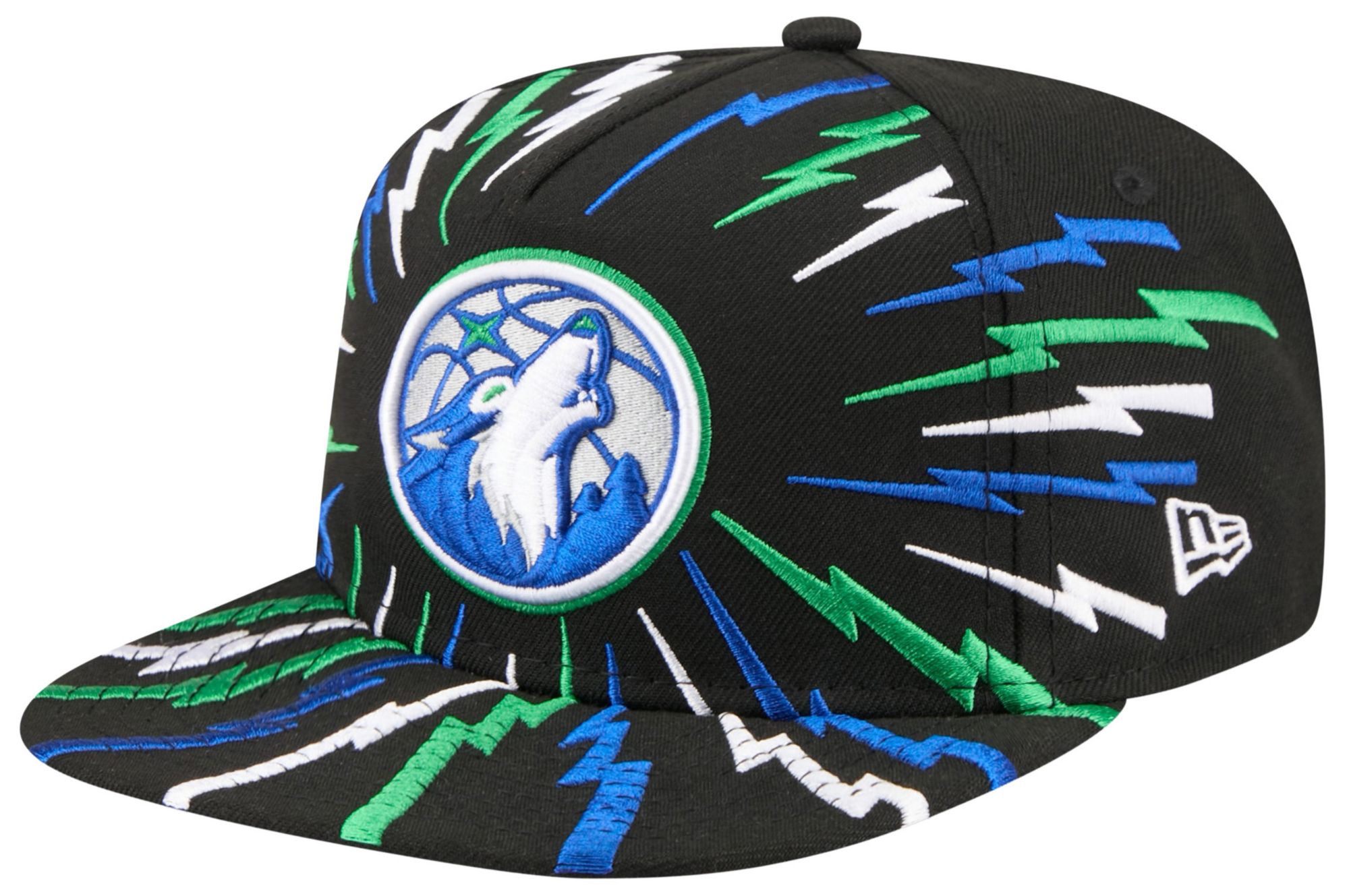 New Era Youth Minnesota Timberwolves Black 9Fifty A-Frame Adjustable Hat