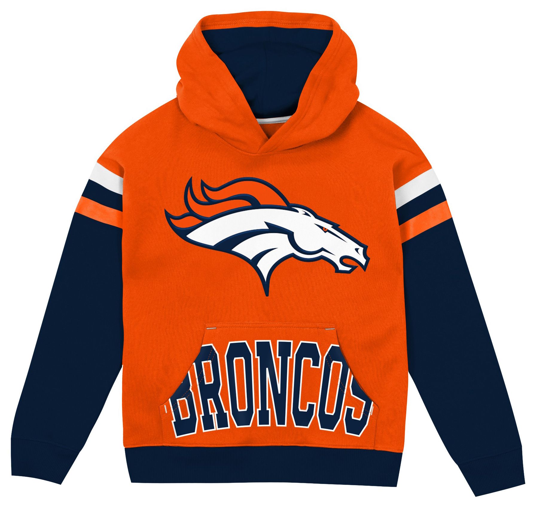 NFL Team Apparel Boys' Denver Broncos Pass Rush Hoodie