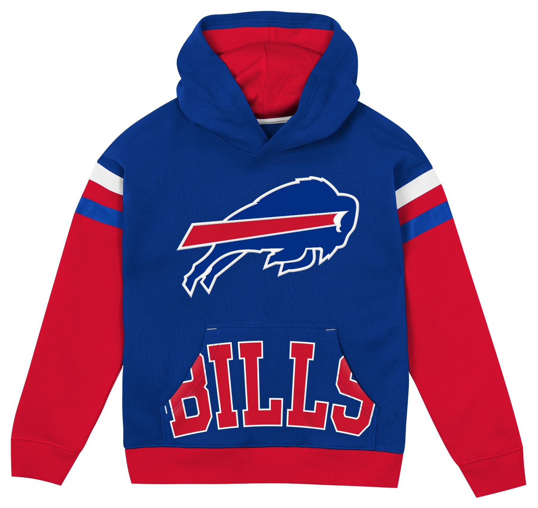 NFL Team Apparel Boys' Buffalo Bills Pass Rush Hoodie