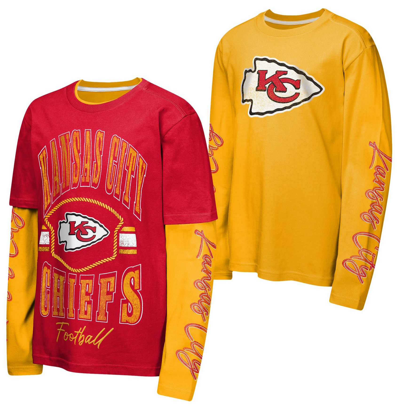 NFL Team Apparel Boys' Kansas City Chiefs 3-in-1 T-Shirt Set