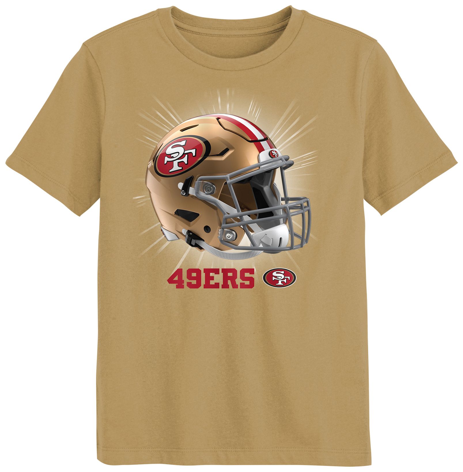 NFL Team Apparel Boys' San Francisco 49ers Gold Mentality T-Shirt