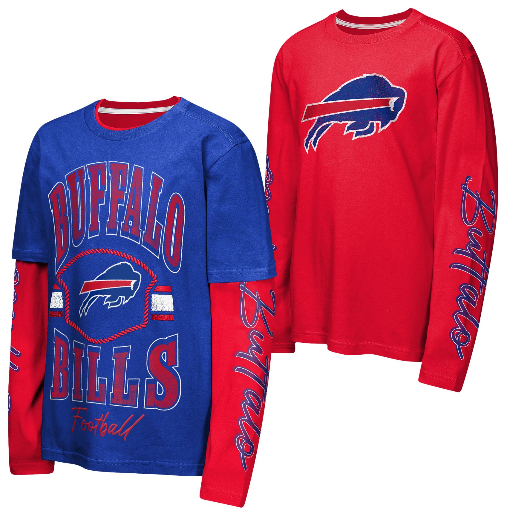 NFL Team Apparel Boys' Buffalo Bills Royal 3 in 1 Shirt