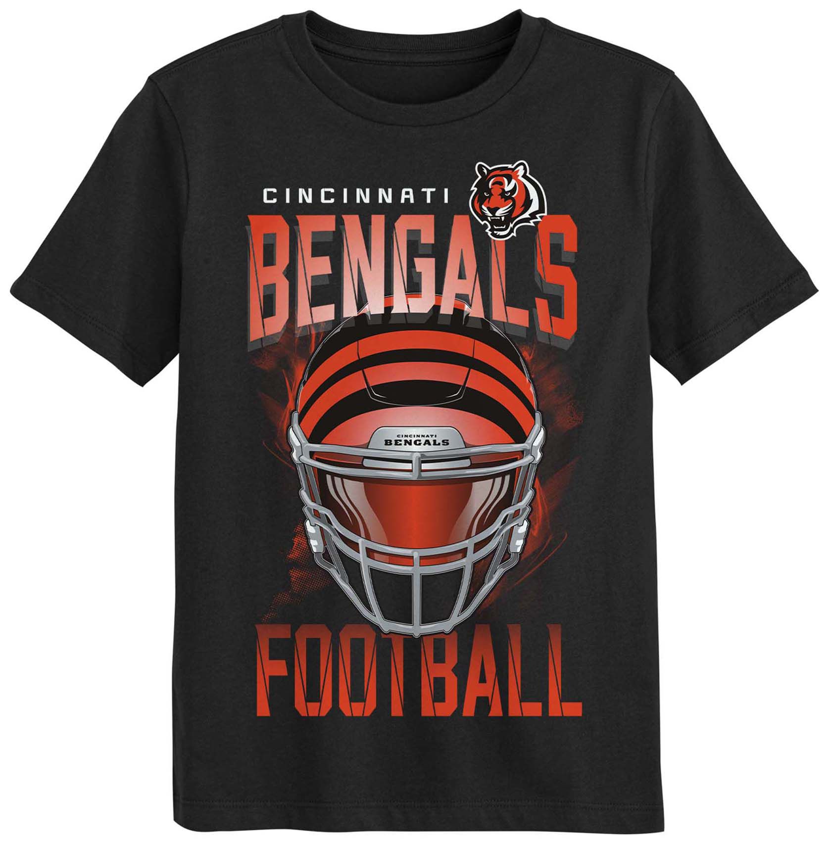 NFL Team Apparel Boys' Cincinnati Bengals Black Shirt