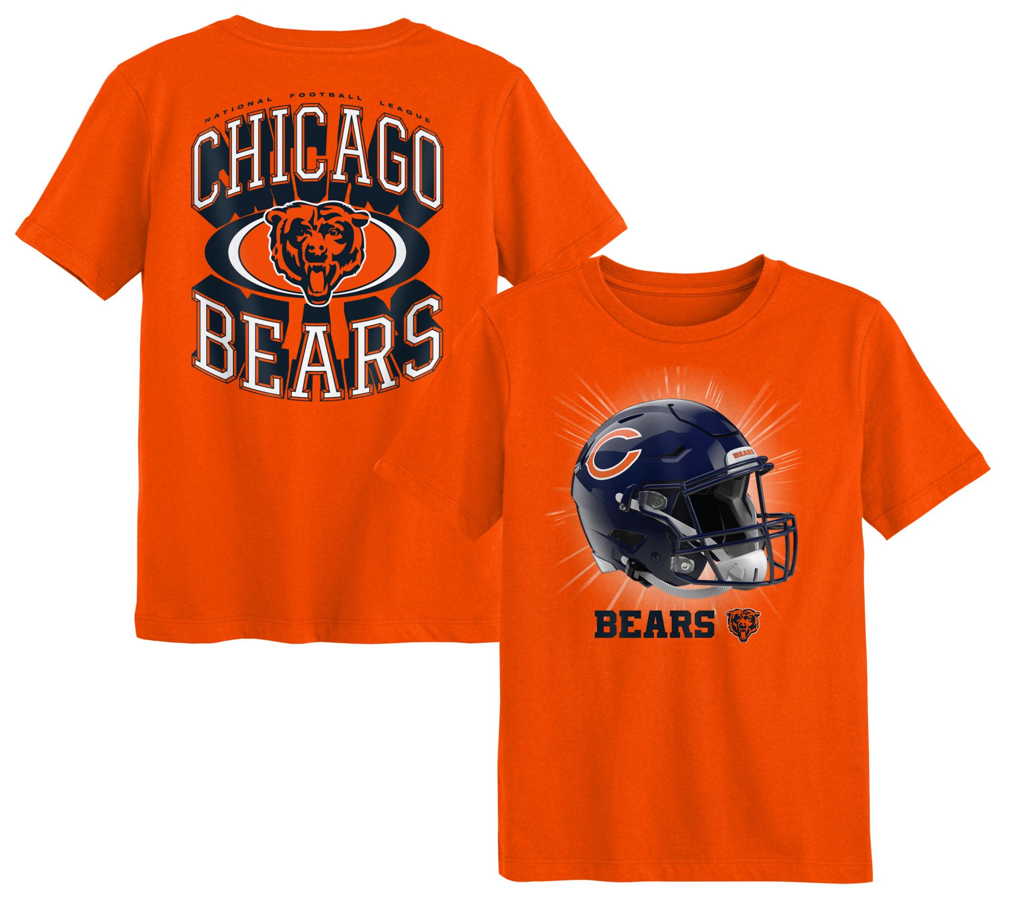 NFL Team Apparel Boys' Chicago Bears Orange Mentality T-Shirt
