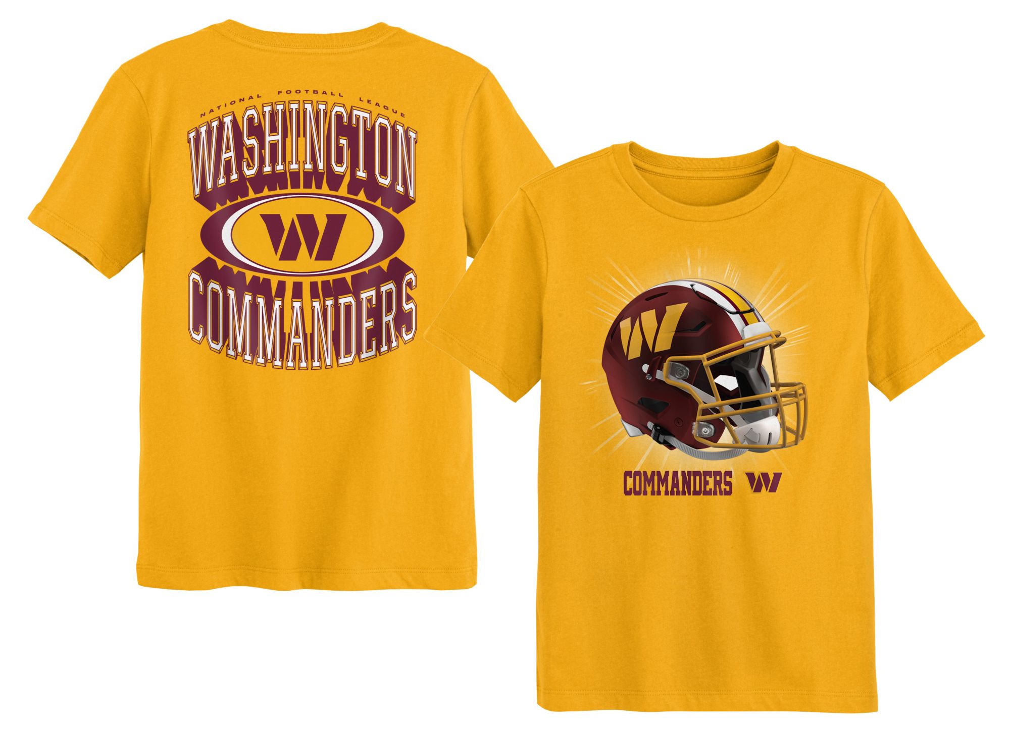 NFL Team Apparel Boys' Washington Commanders Gold Mentality T-Shirt