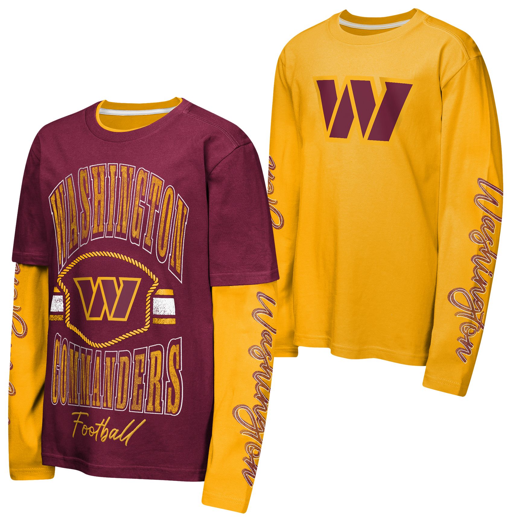 NFL Team Apparel Boys' Washington Commanders Red 3 in 1 Shirt